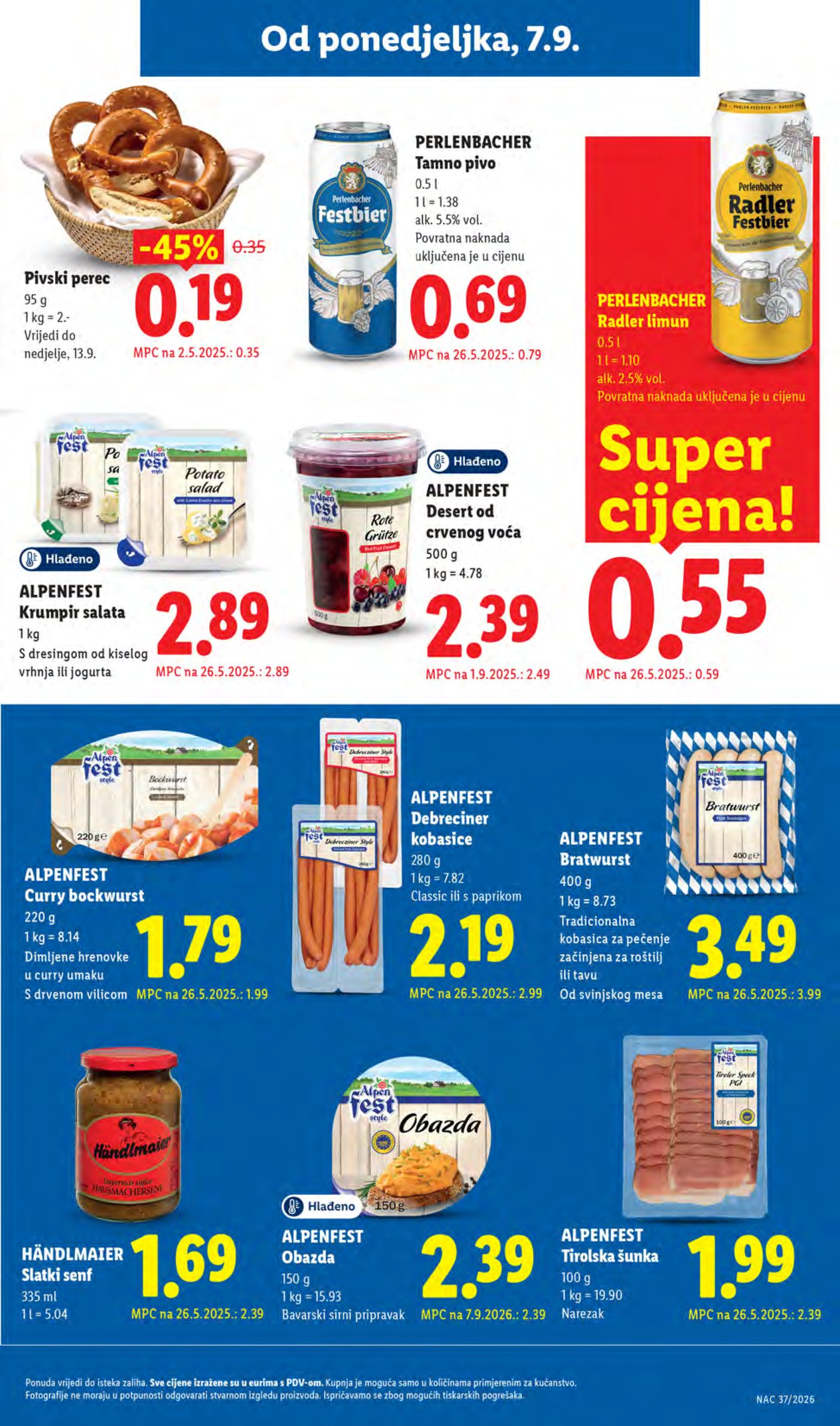Lidl Super ponuda od ponedjeljka 07.09.-13.09.2026.