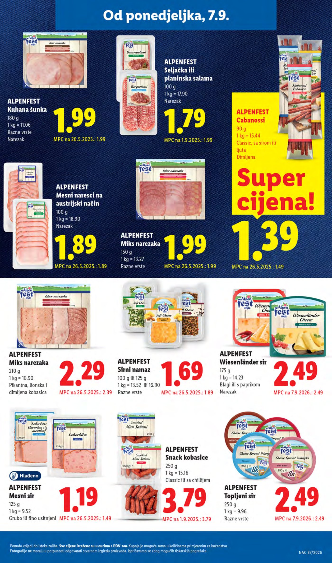 Lidl Super ponuda od ponedjeljka 07.09.-13.09.2026.