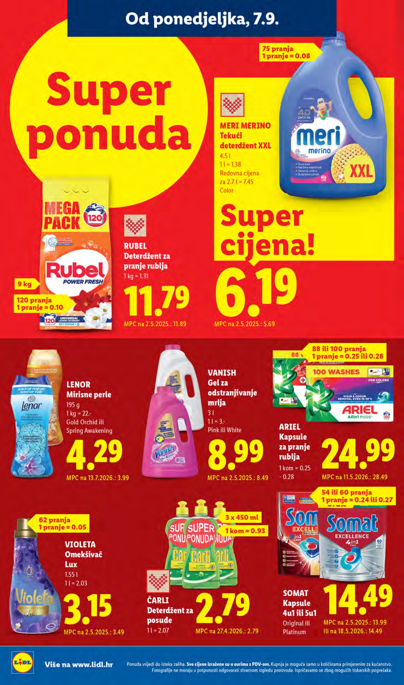 Lidl Super ponuda od ponedjeljka 07.09.-13.09.2026.