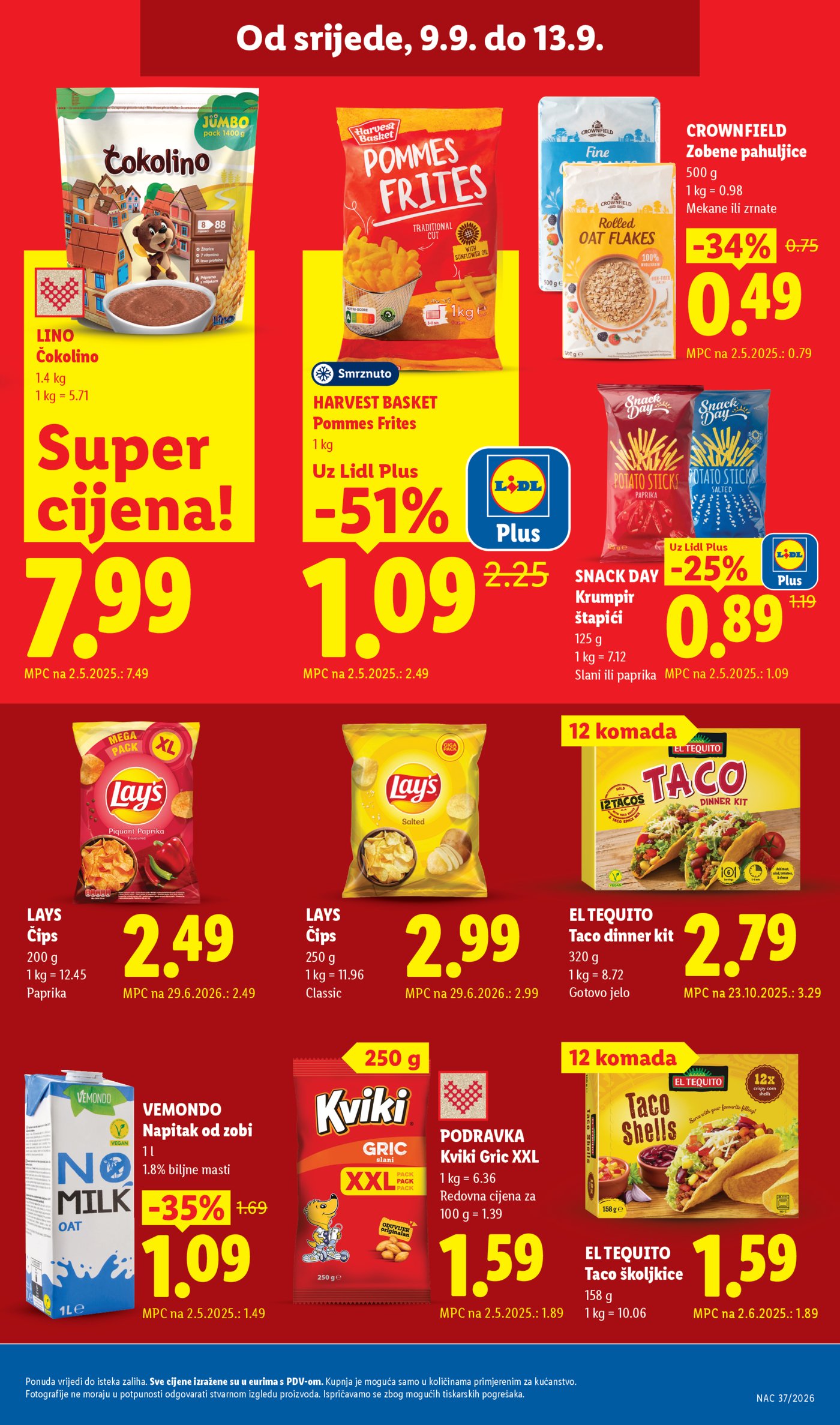 Lidl Super ponuda od ponedjeljka 07.09.-13.09.2026.