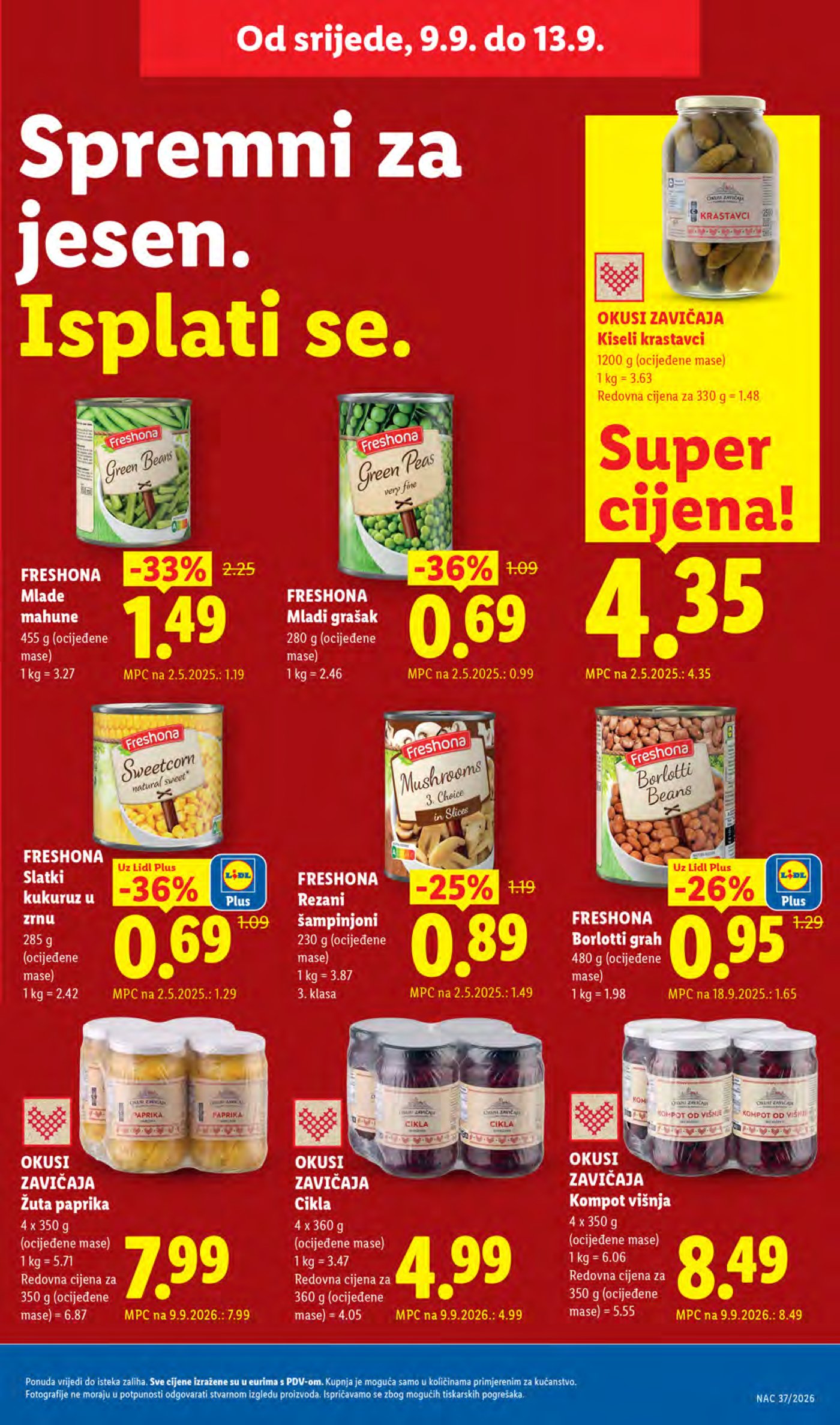 Lidl Super ponuda od ponedjeljka 07.09.-13.09.2026.