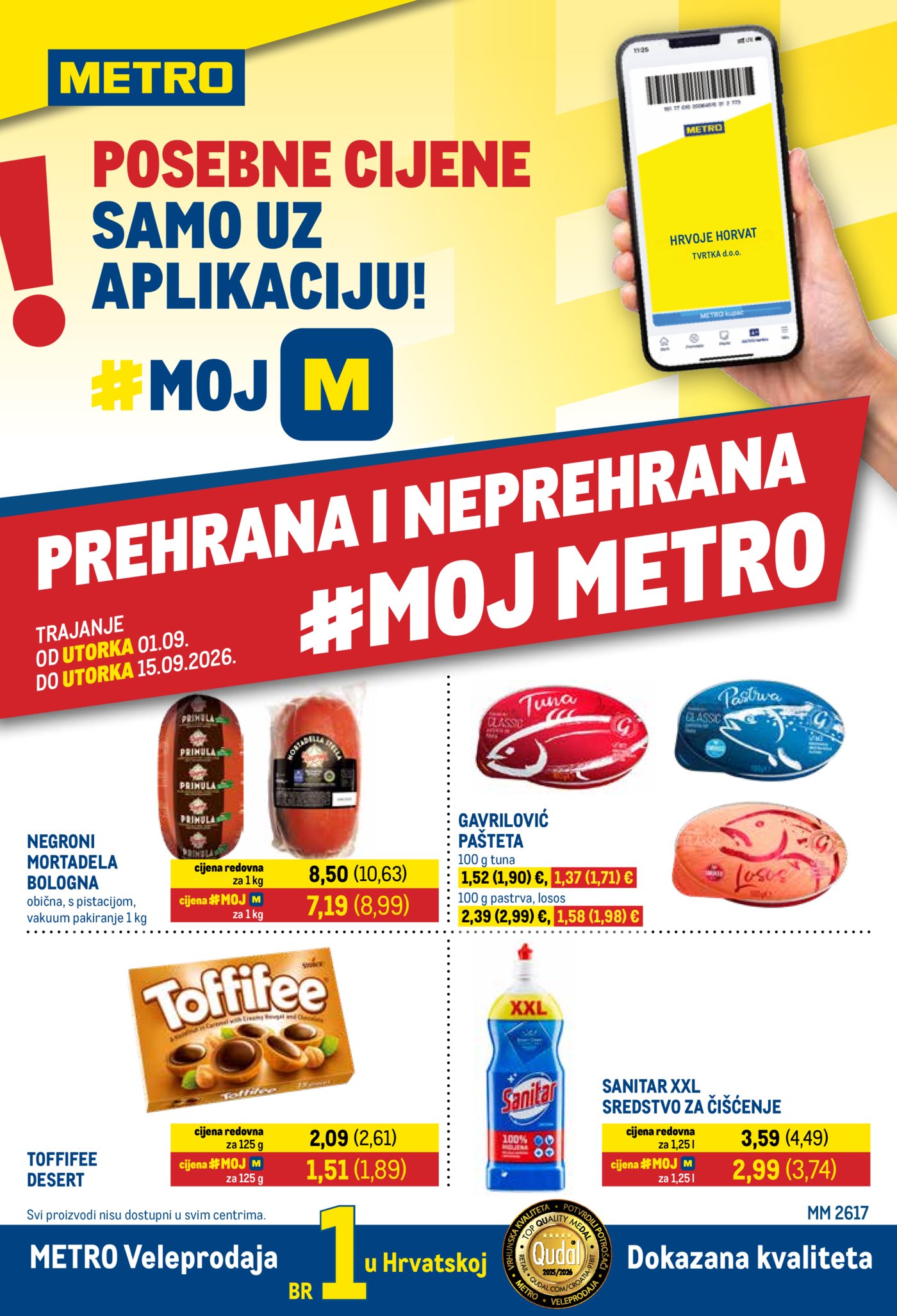 Metro katalog Prehrana i neprehrana 01.09. - 15.09.2026.