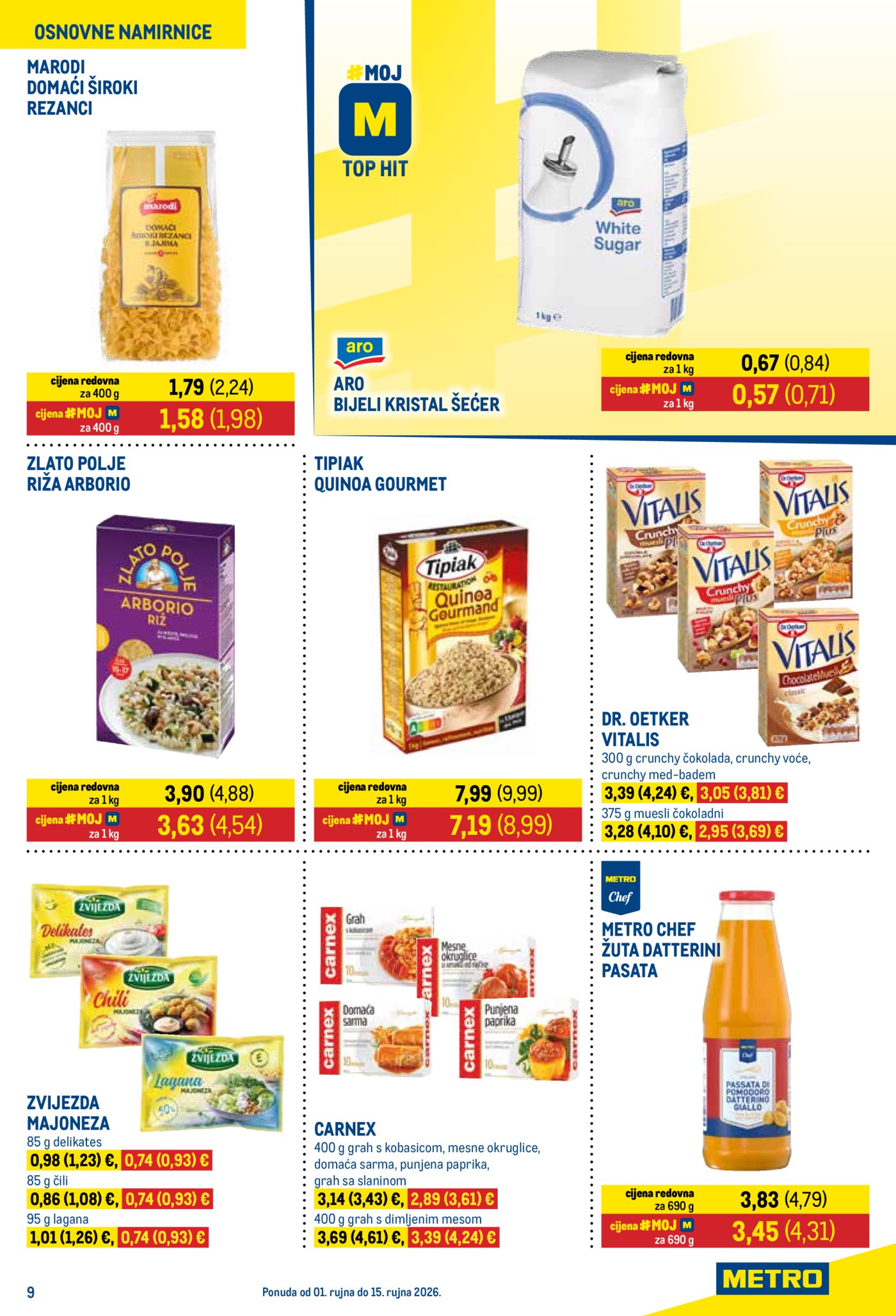 Metro katalog Prehrana i neprehrana 01.09. - 15.09.2026.