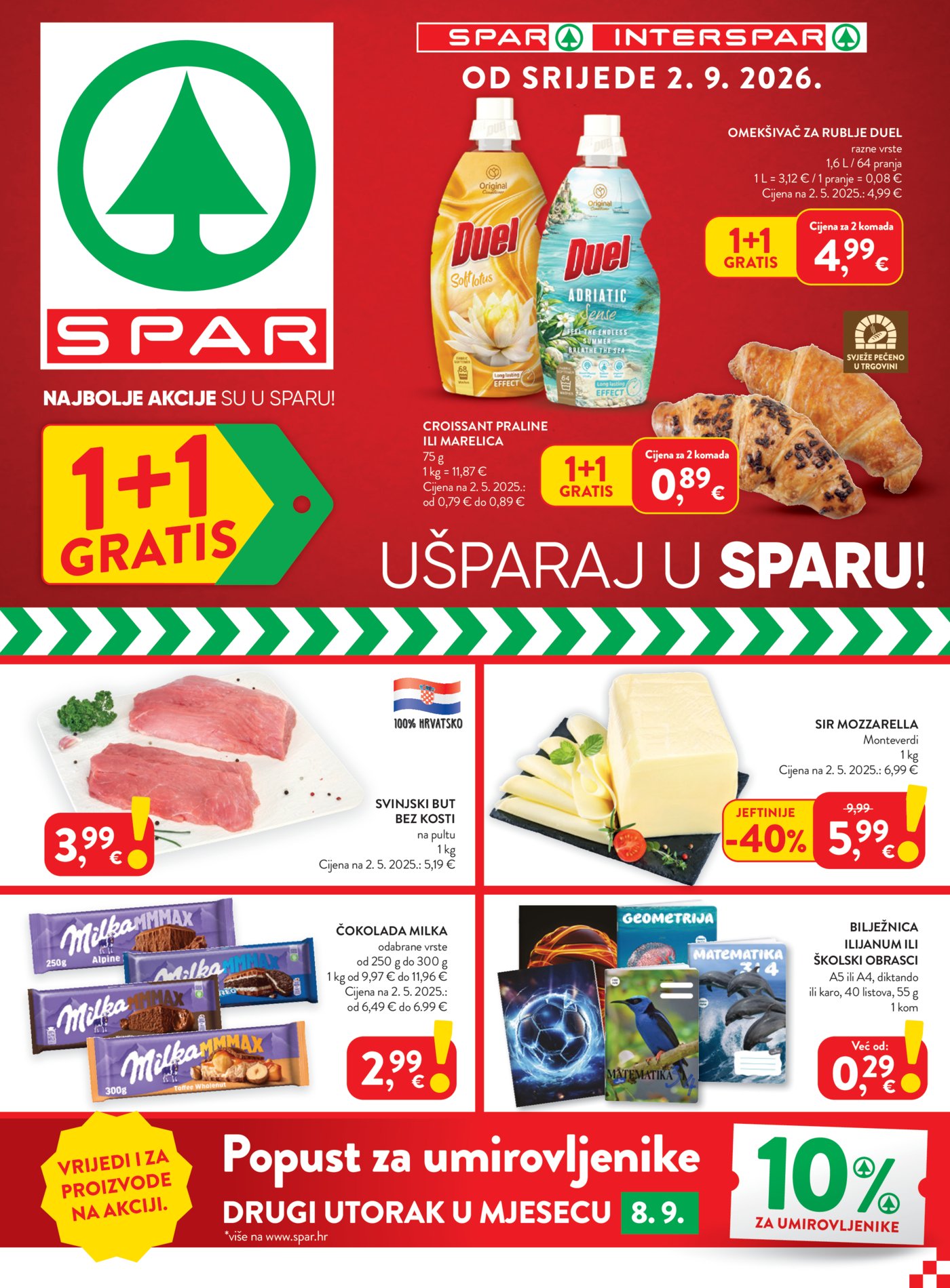 SPAR INTERSPAR katalog Akcija 02.09. - 08.09.2026.