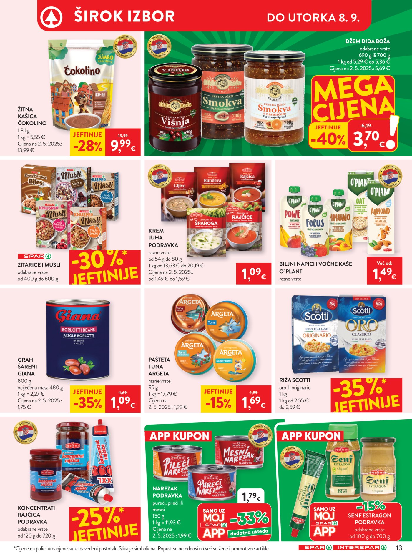 SPAR INTERSPAR katalog Akcija 02.09. - 08.09.2026.