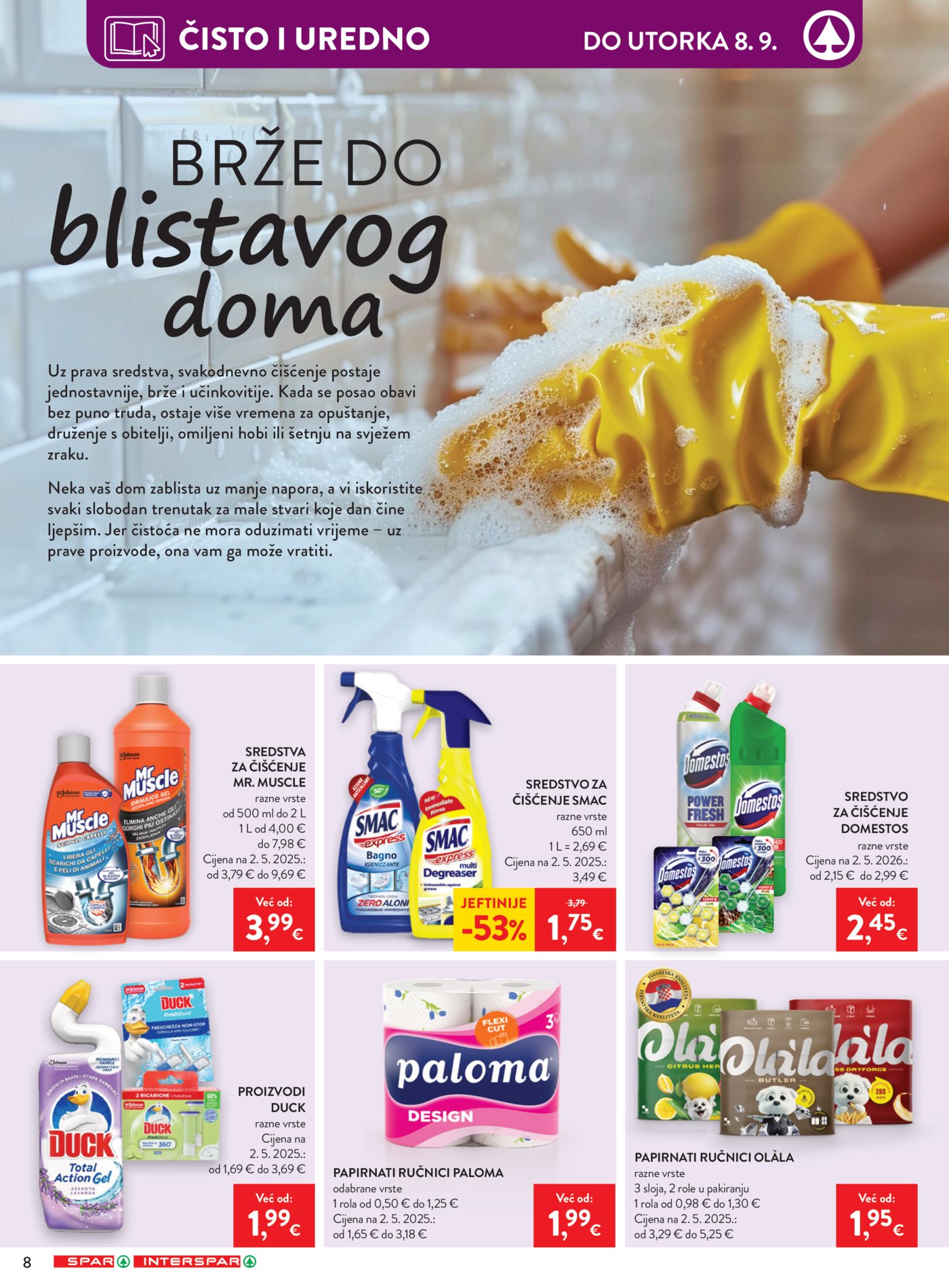 SPAR INTERSPAR katalog Akcija 02.09. - 08.09.2026.