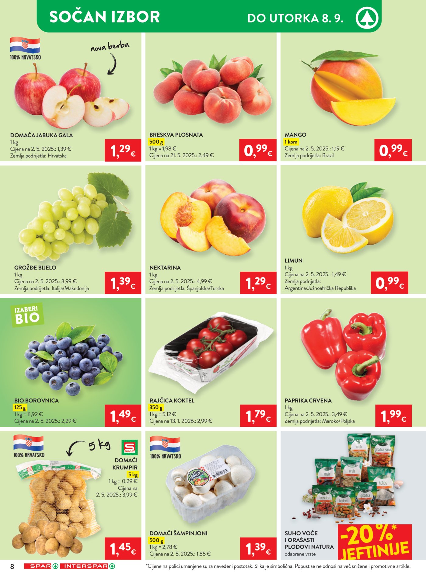 SPAR INTERSPAR katalog Akcija 02.09. - 08.09.2026.