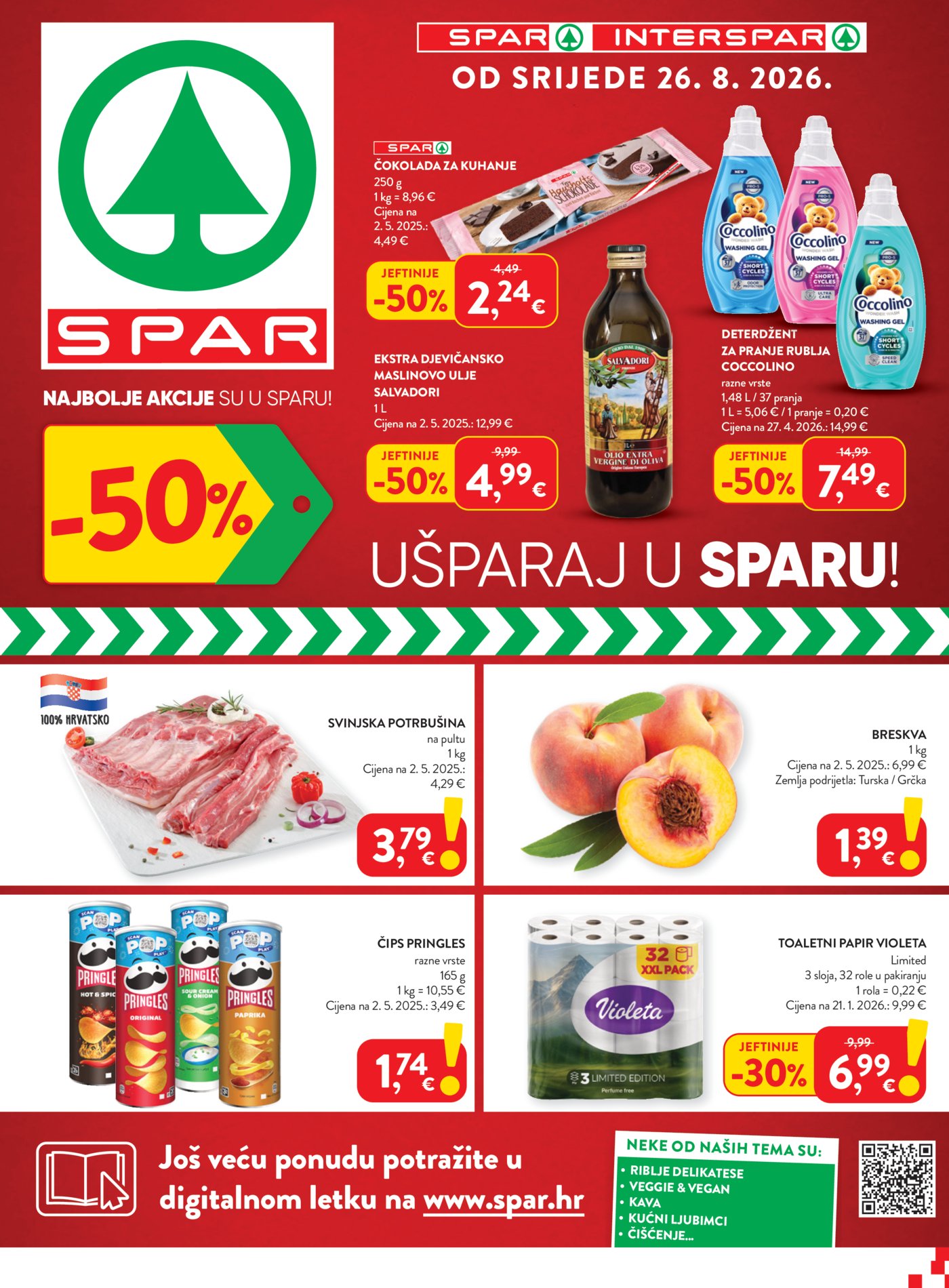SPAR INTERSPAR katalog Akcija 26.08. - 01.09.2026.