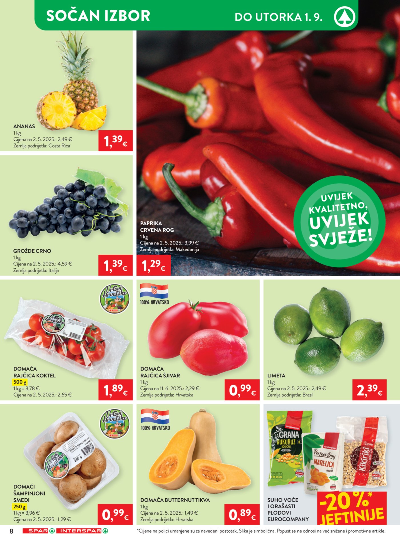 SPAR INTERSPAR katalog Akcija 26.08. - 01.09.2026.