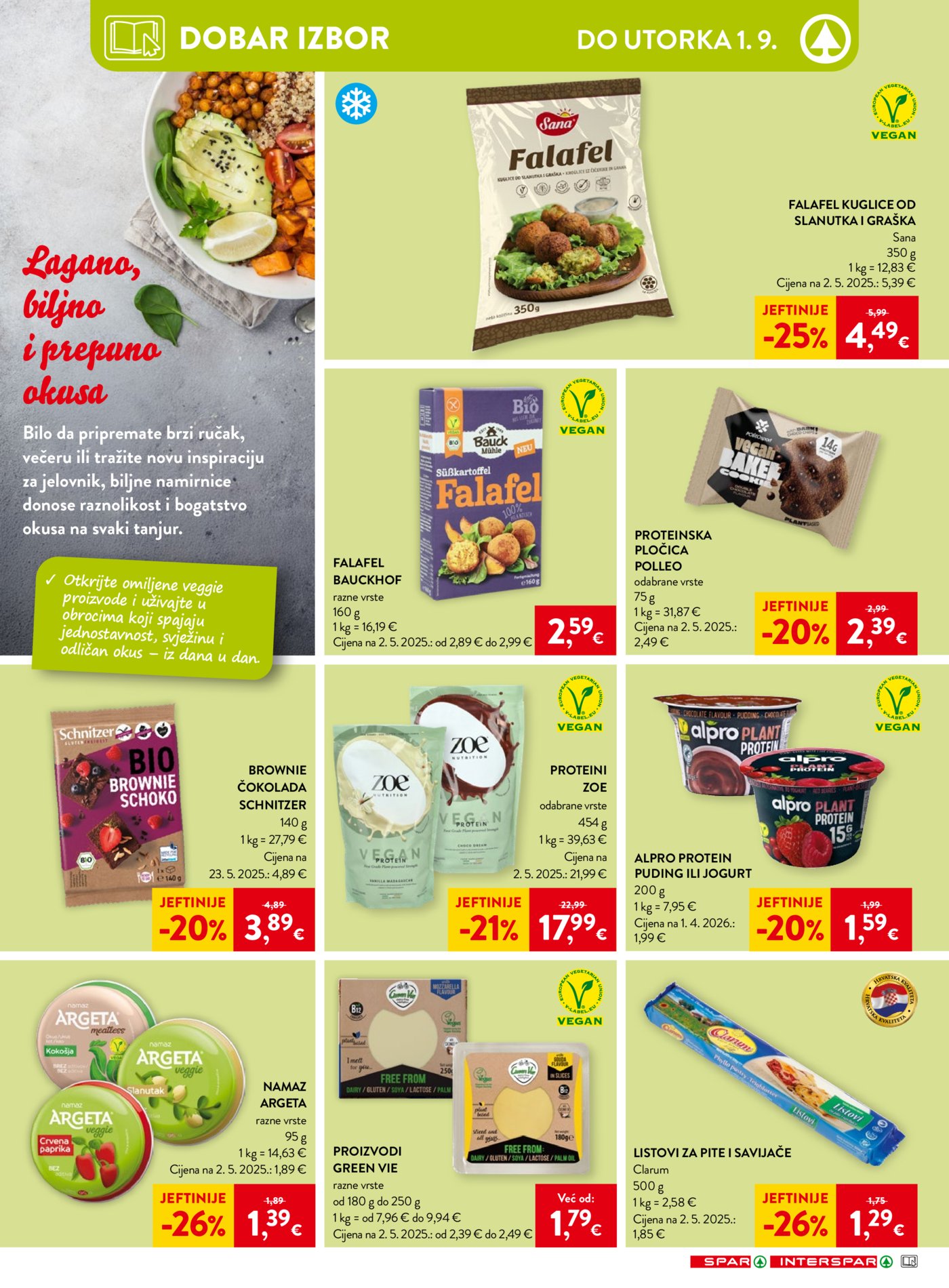 SPAR INTERSPAR katalog Akcija 26.08. - 01.09.2026.