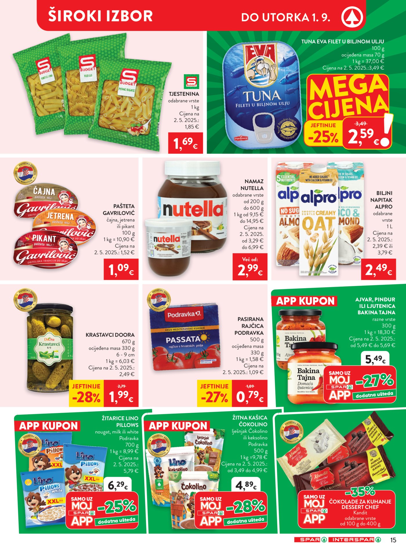 SPAR INTERSPAR katalog Akcija 26.08. - 01.09.2026.