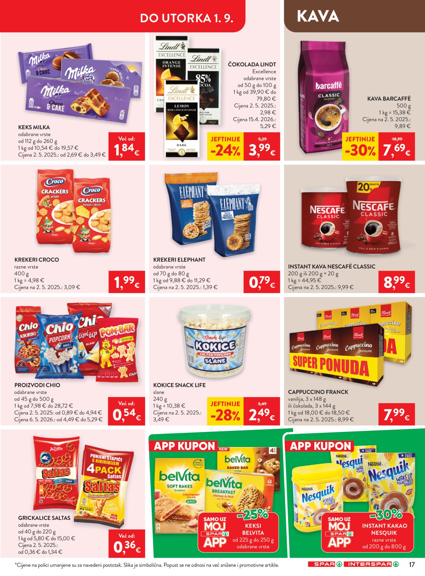 SPAR INTERSPAR katalog Akcija 26.08. - 01.09.2026.