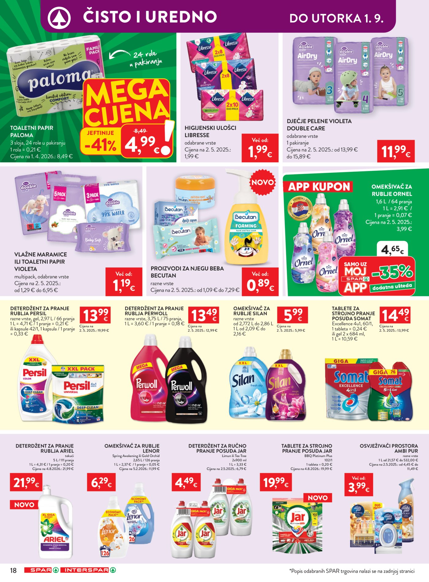 SPAR INTERSPAR katalog Akcija 26.08. - 01.09.2026.