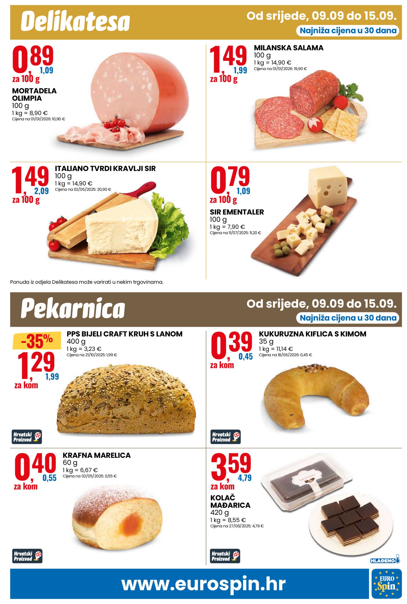 Eurospin katalog Akcija 09.09. - 15.09.2026.