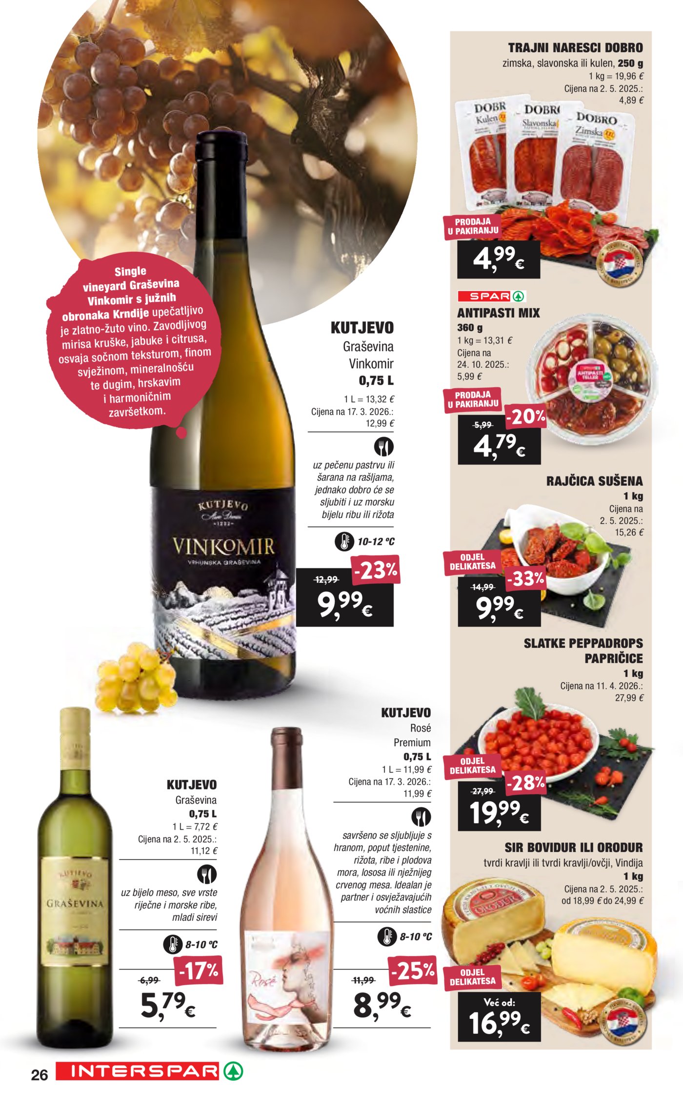 Interspar Vino Katalog Akcija 16.09.-06.10.2026.