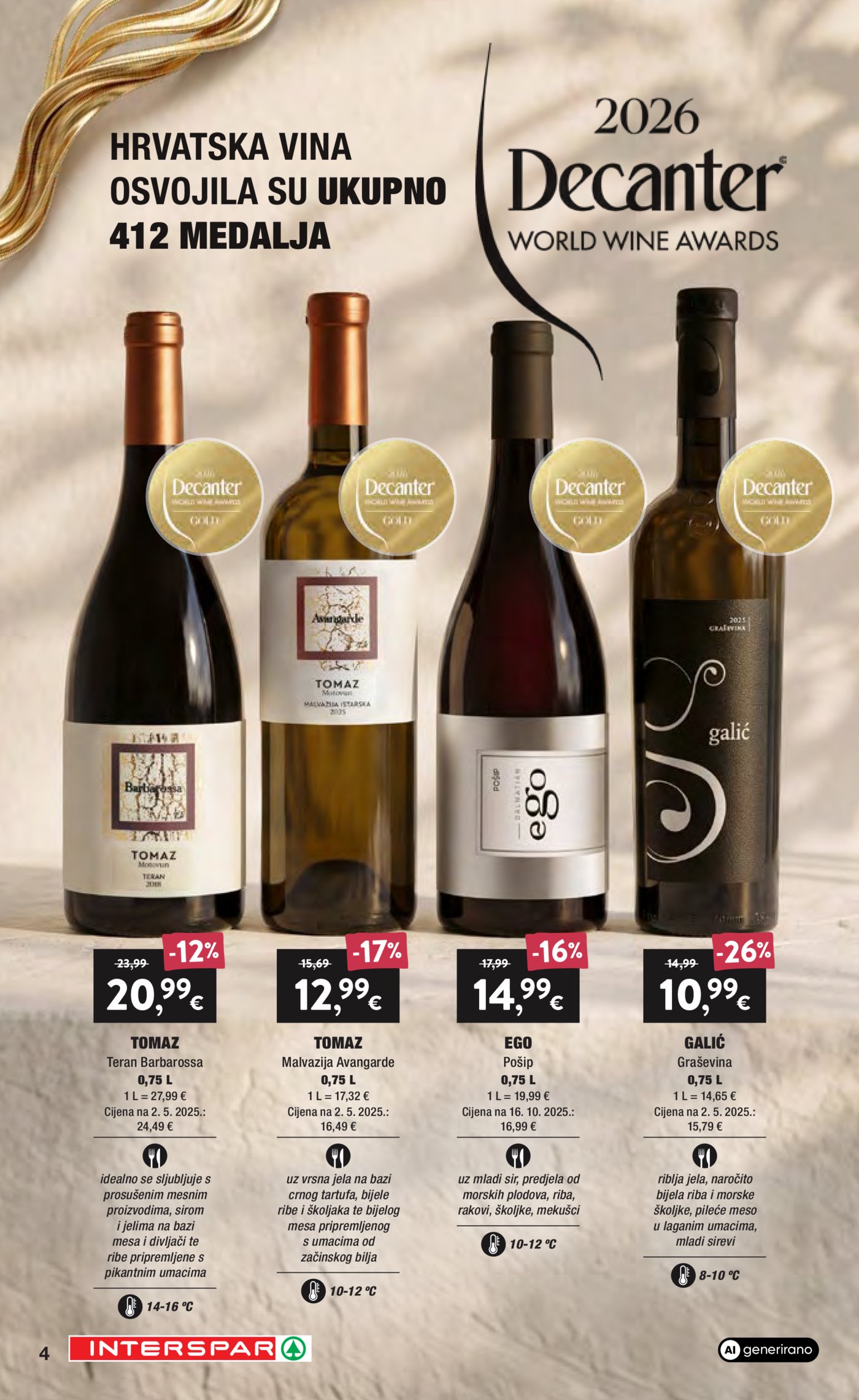Interspar Vino Katalog Akcija 16.09.-06.10.2026.