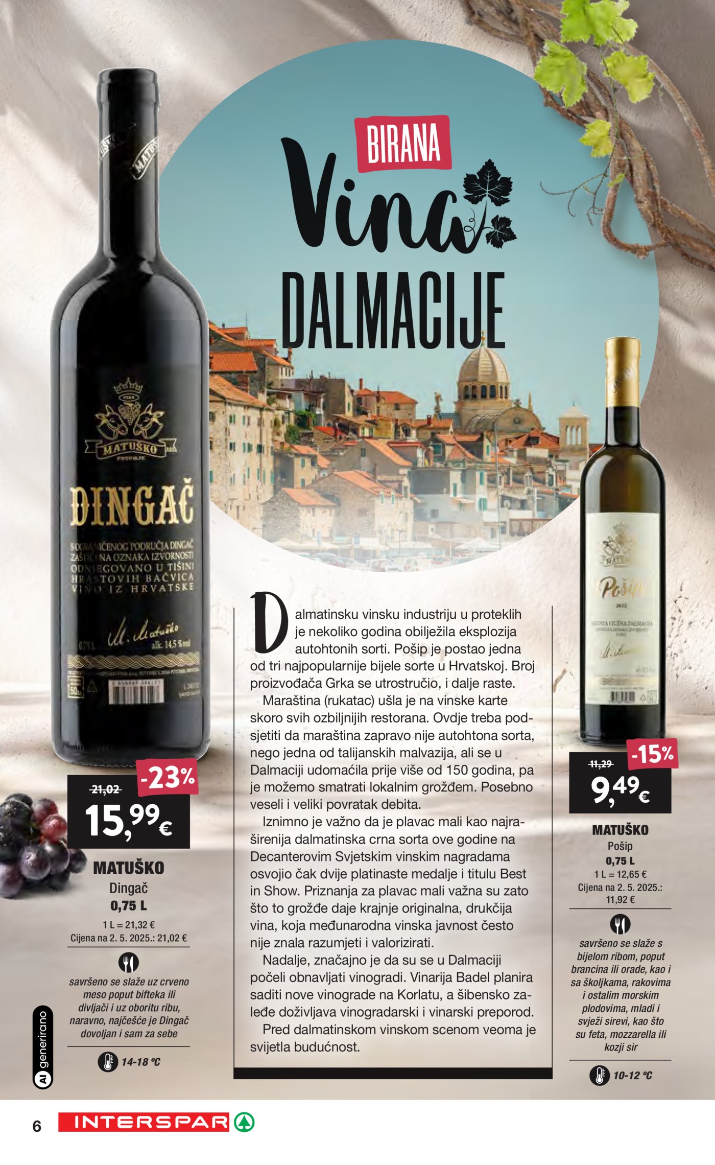 Interspar Vino Katalog Akcija 16.09.-06.10.2026.