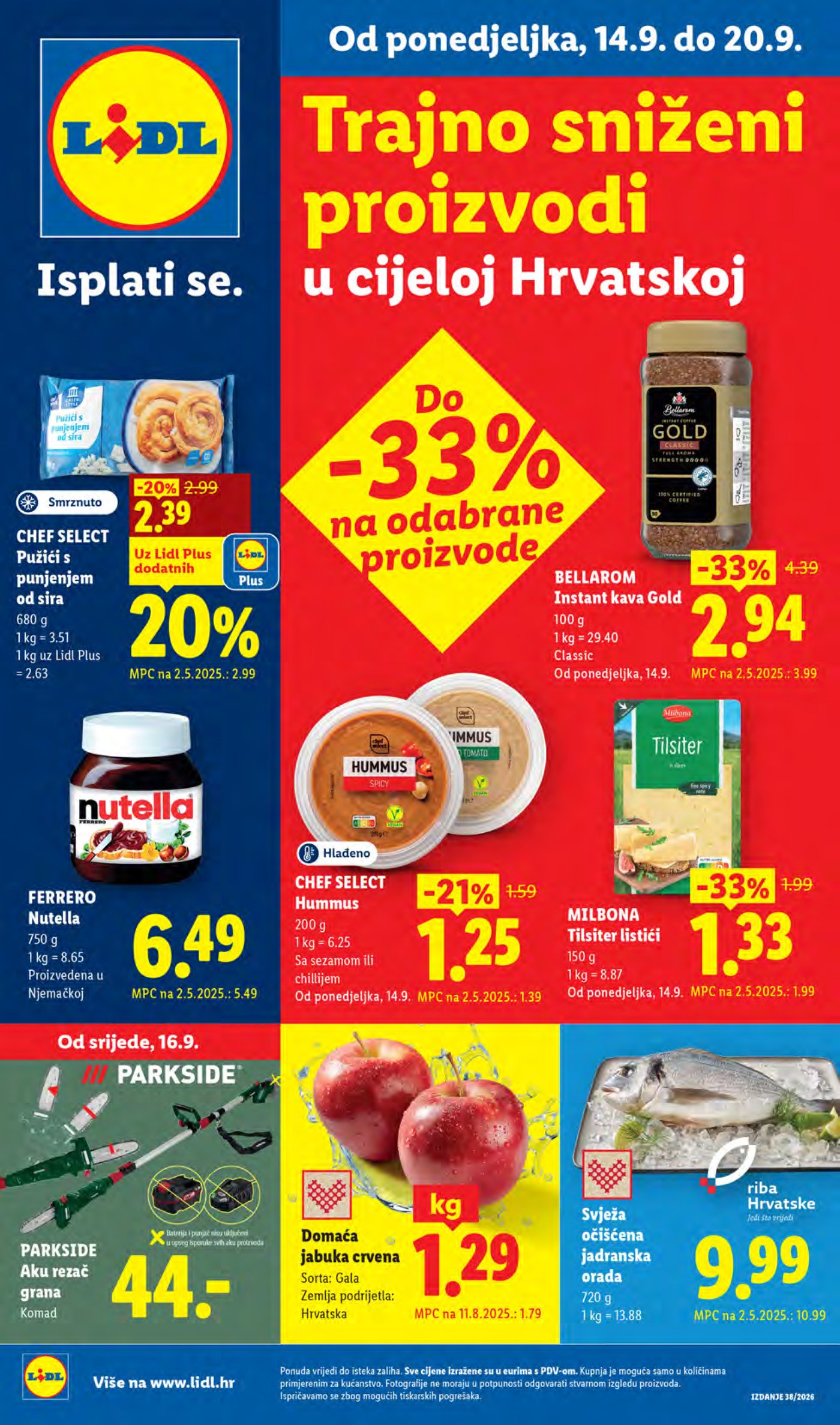Lidl katalog Super akcija od ponedjeljka 14.09.-20.09.2026.
