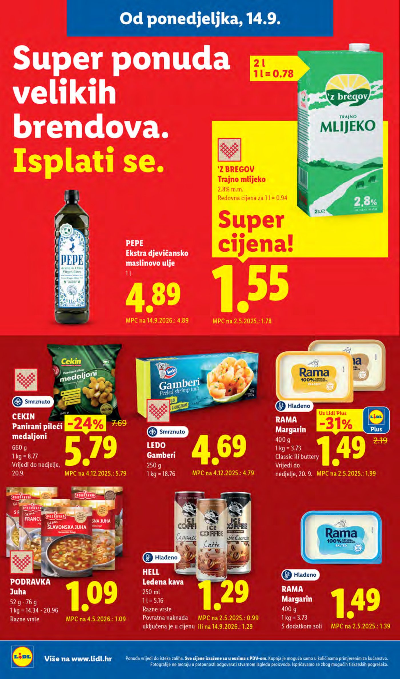 Lidl katalog Super akcija od ponedjeljka 14.09.-20.09.2026.
