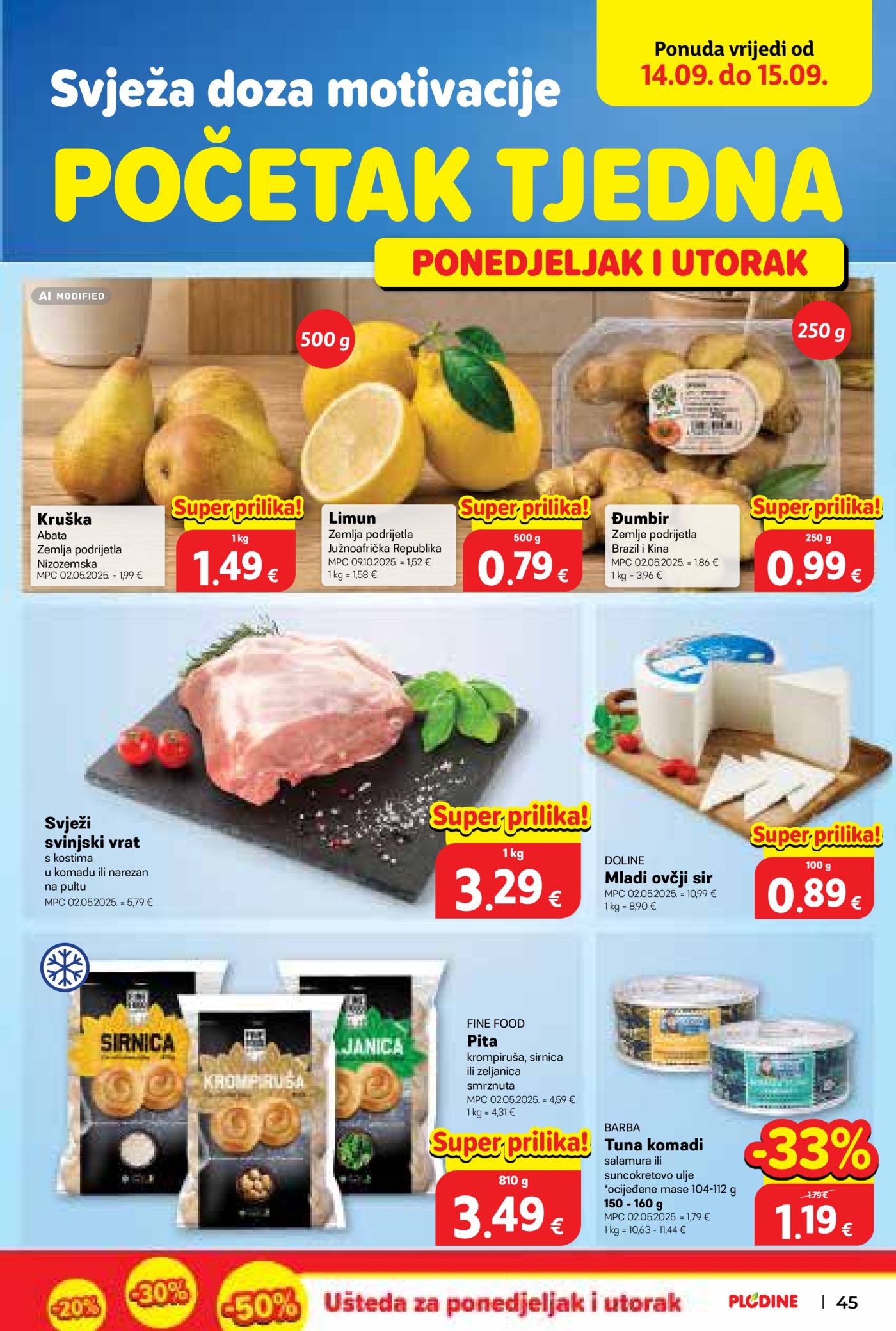 Plodine katalog Akcija 09.09. - 15.09.2026.