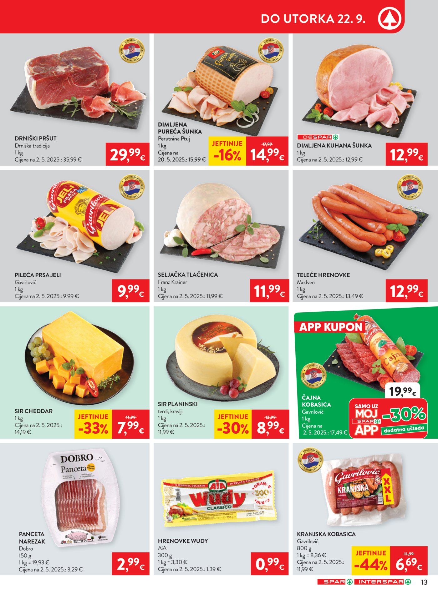 SPAR INTERSPAR Katalog Akcija 16.09.-22.09.2026.