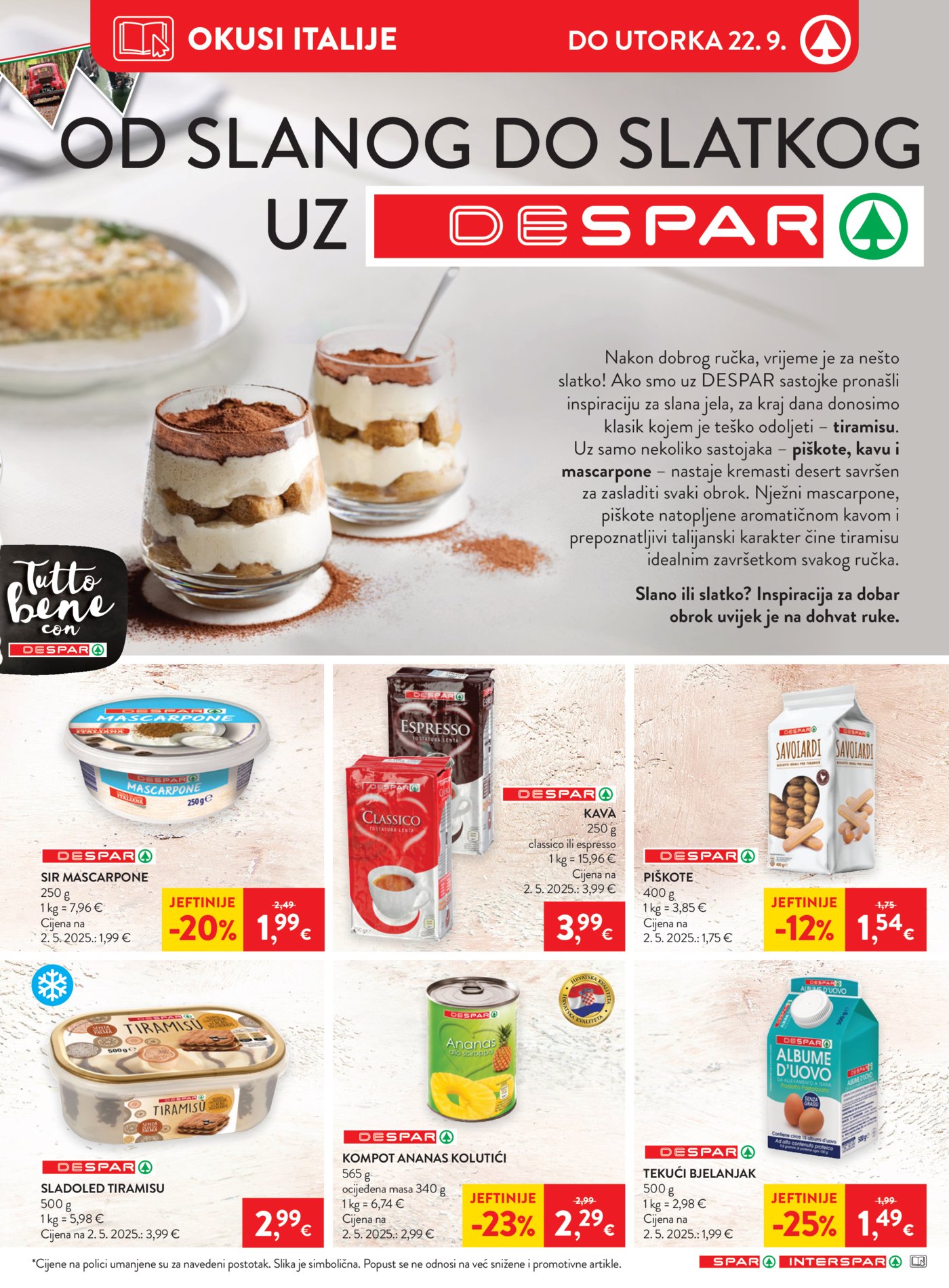 SPAR INTERSPAR Katalog Akcija 16.09.-22.09.2026.