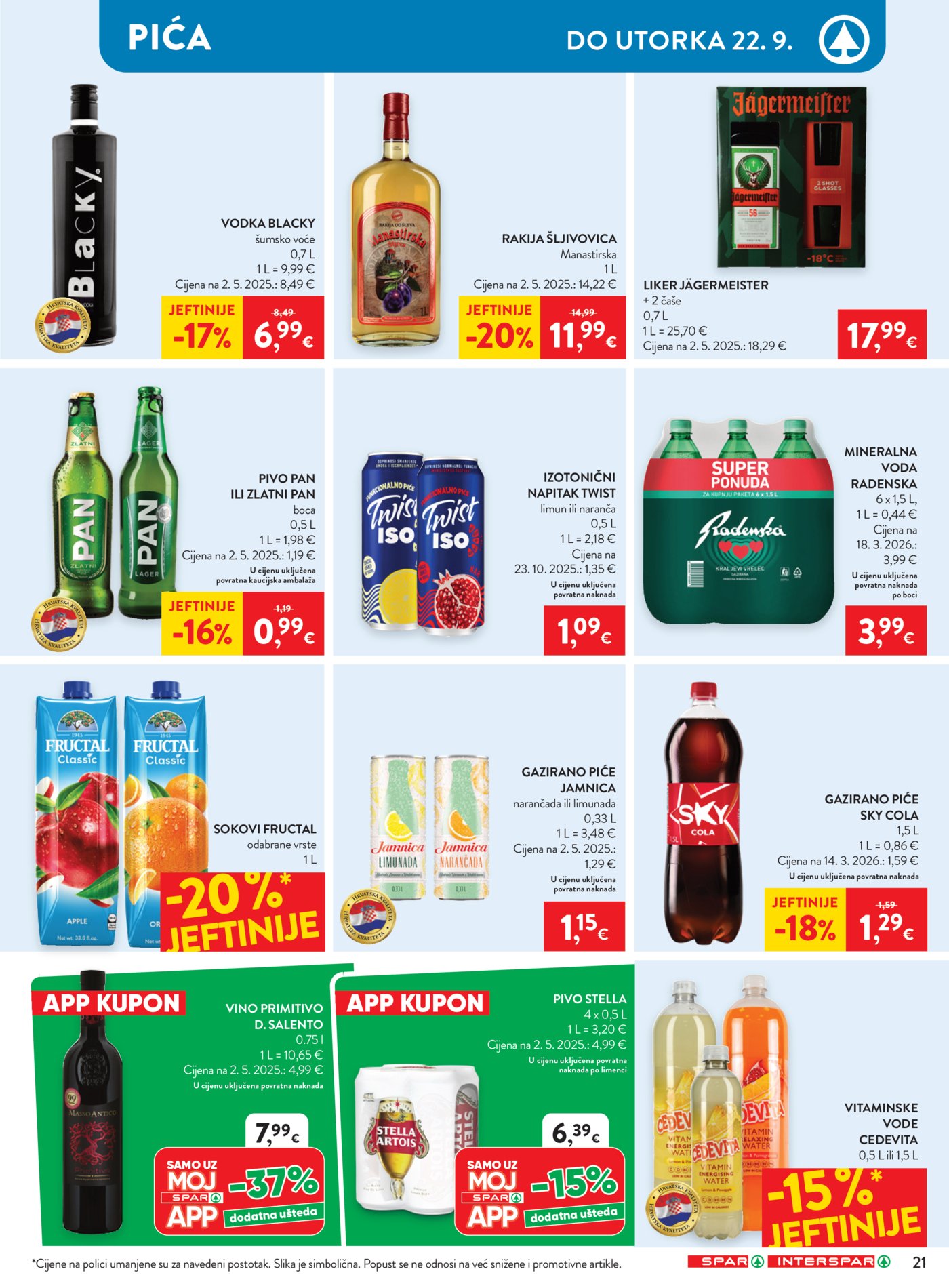 SPAR INTERSPAR Katalog Akcija 16.09.-22.09.2026.