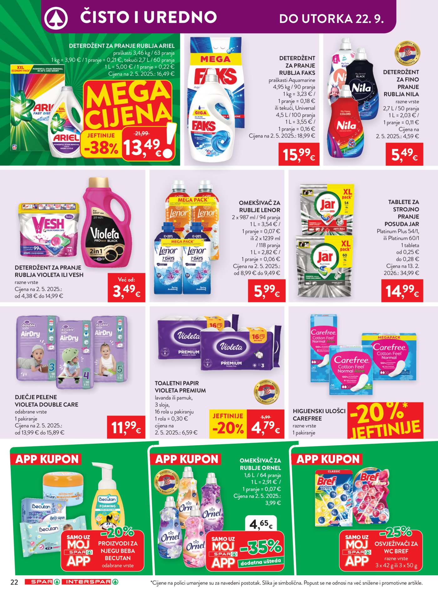 SPAR INTERSPAR Katalog Akcija 16.09.-22.09.2026.