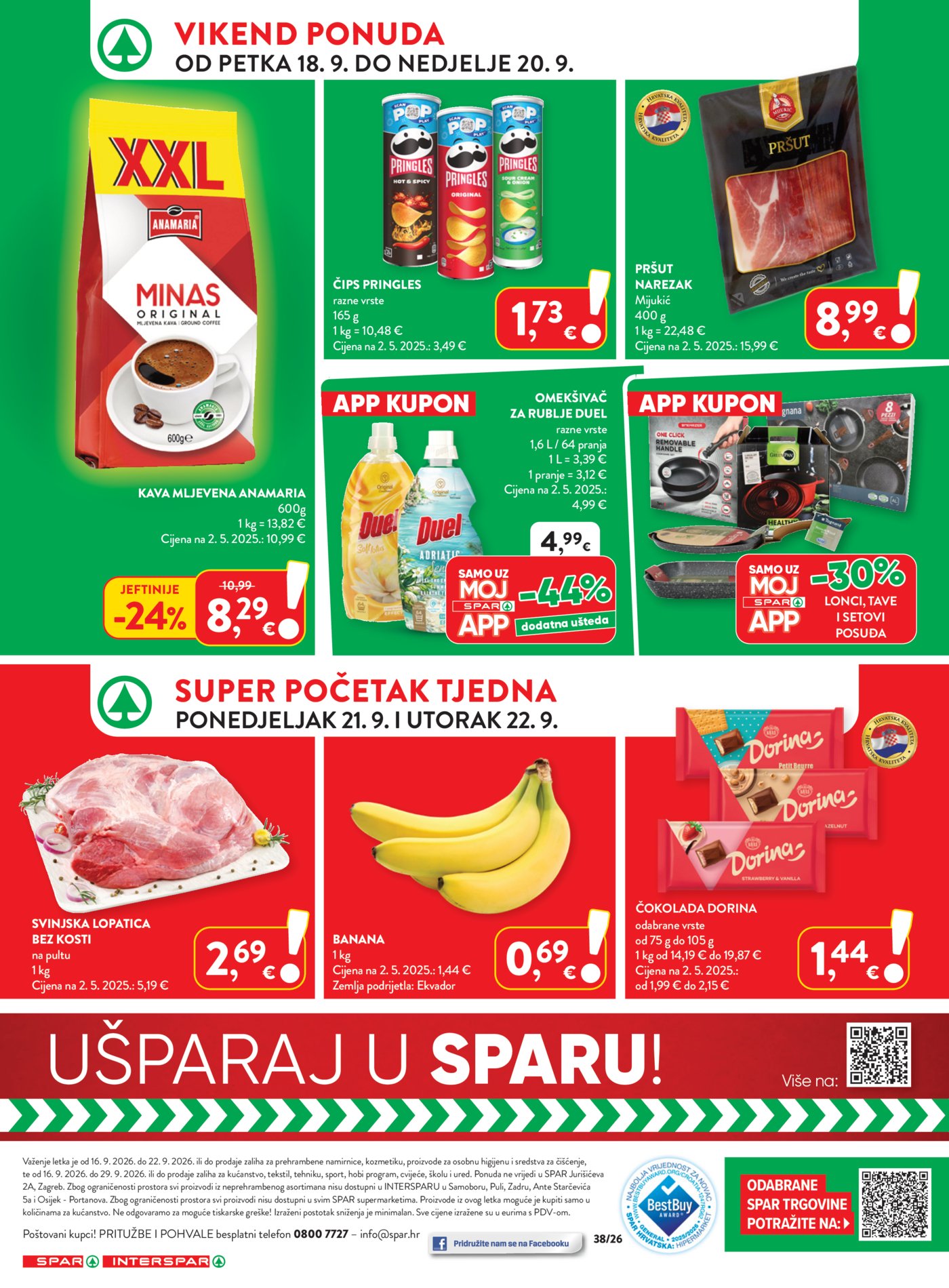 SPAR INTERSPAR Katalog Akcija 16.09.-22.09.2026.