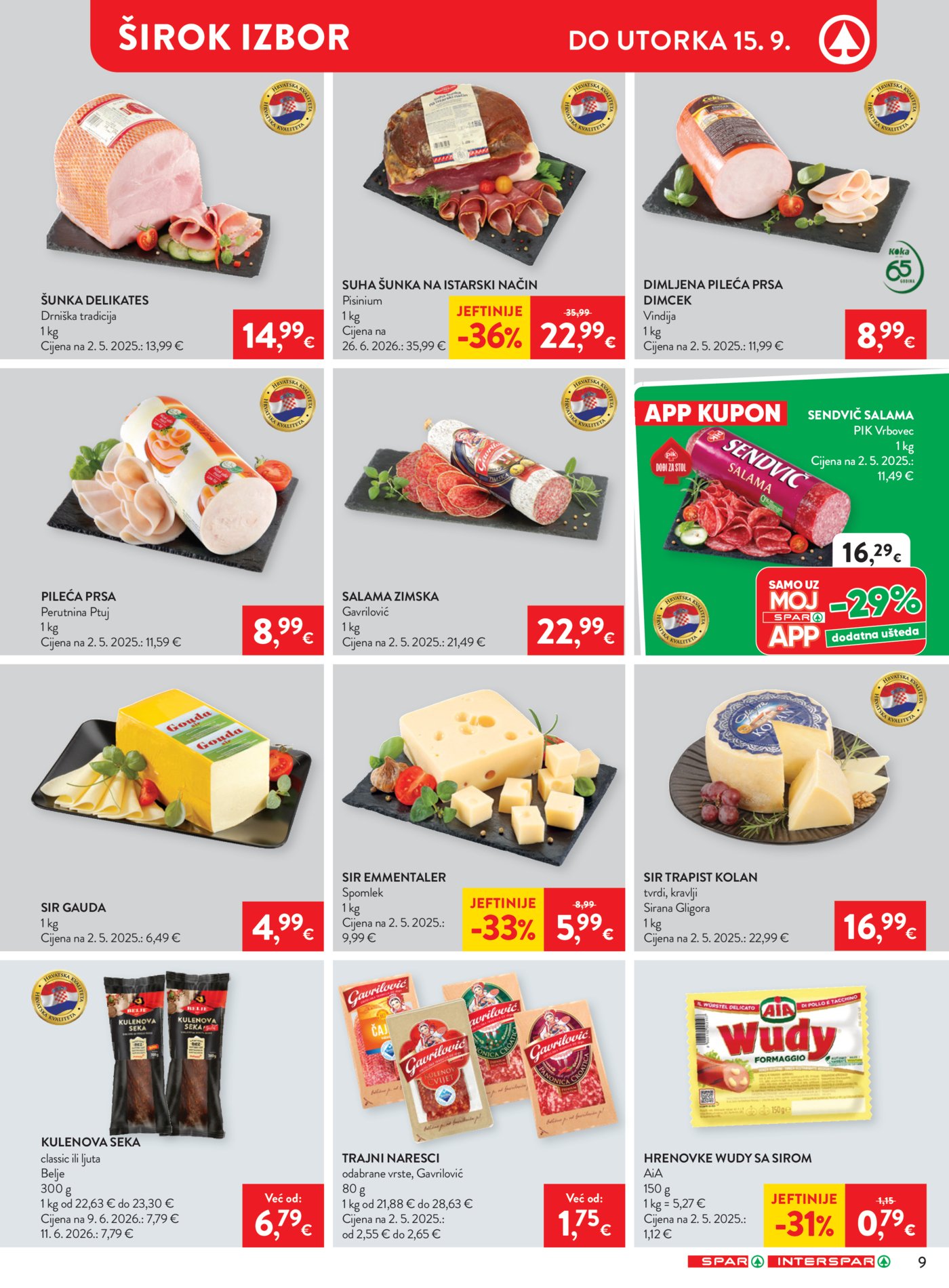 SPAR katalog Akcija 09.09. - 15.09.2026.