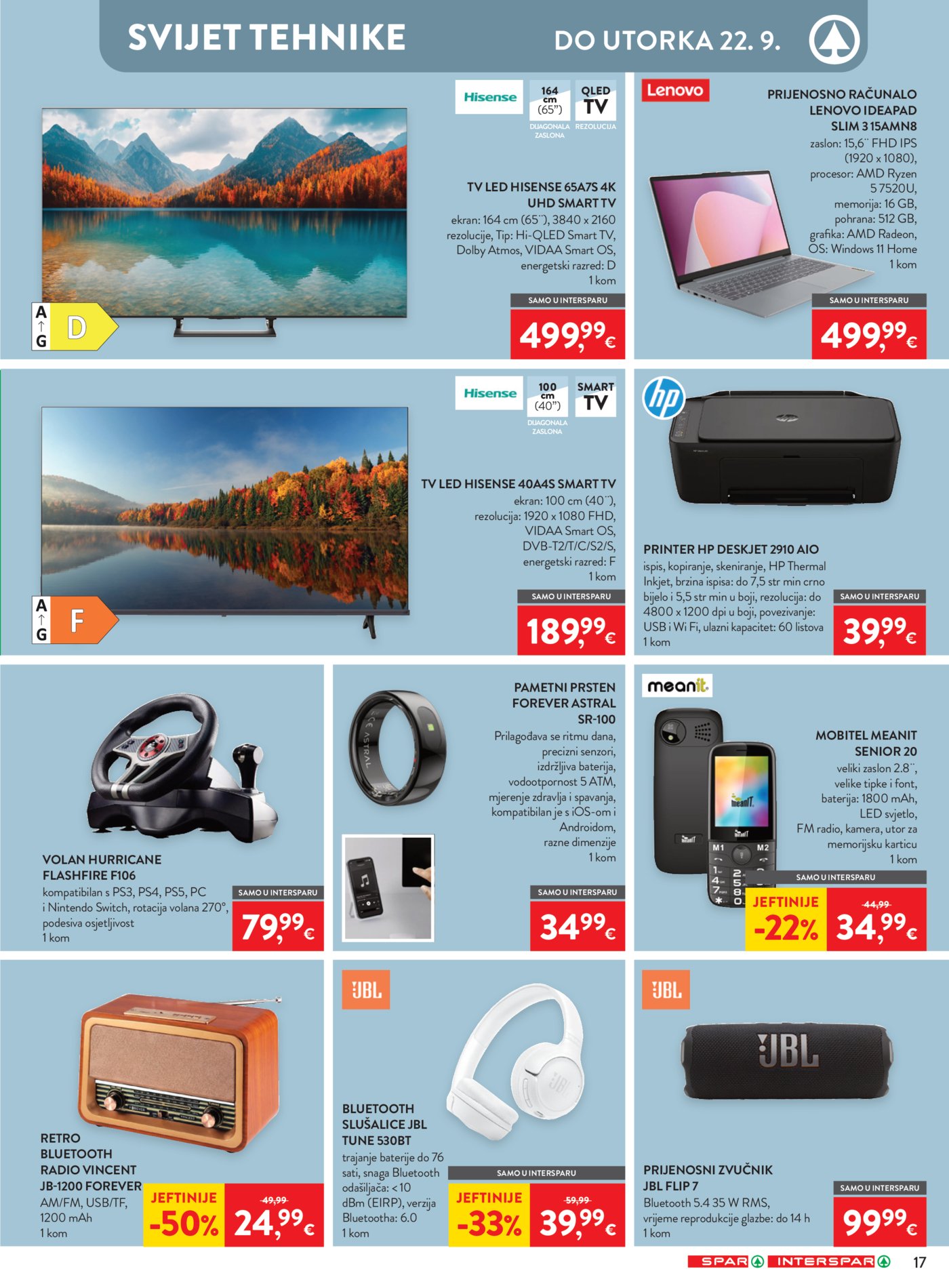 SPAR katalog Akcija 09.09. - 15.09.2026.