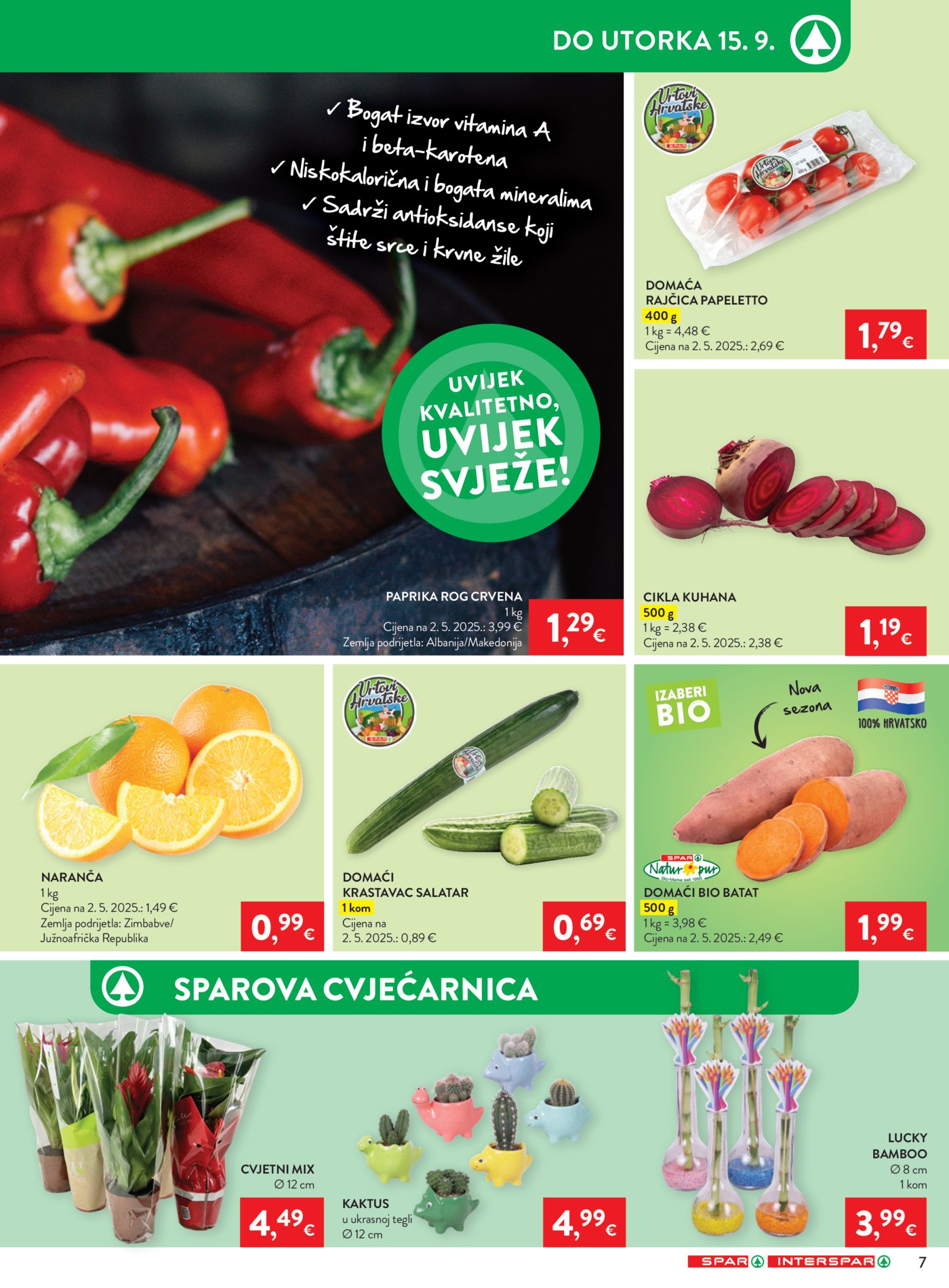SPAR katalog Akcija 09.09. - 15.09.2026.