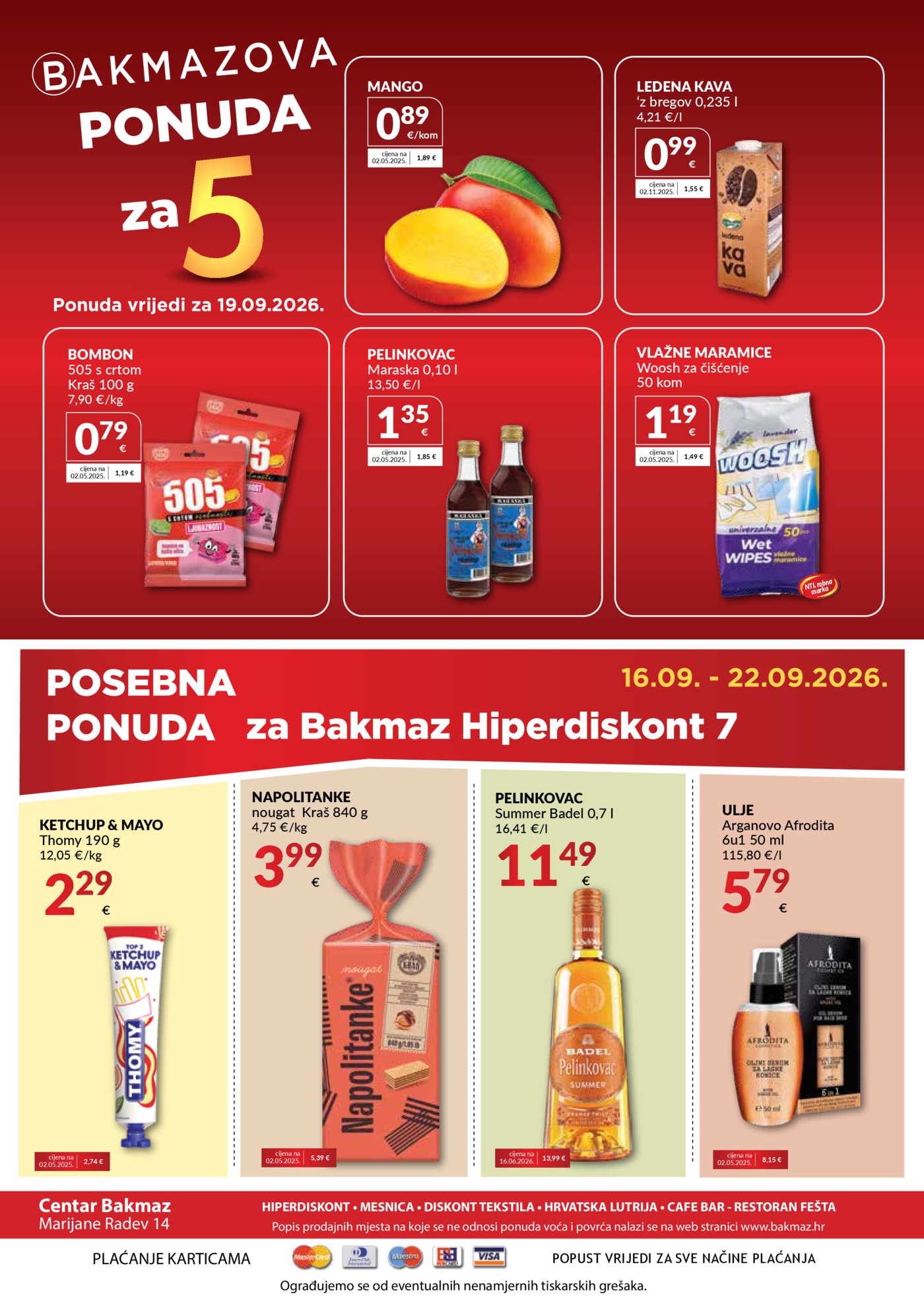 Bakmaz Katalog Akcija 16.09.-22.09.2026