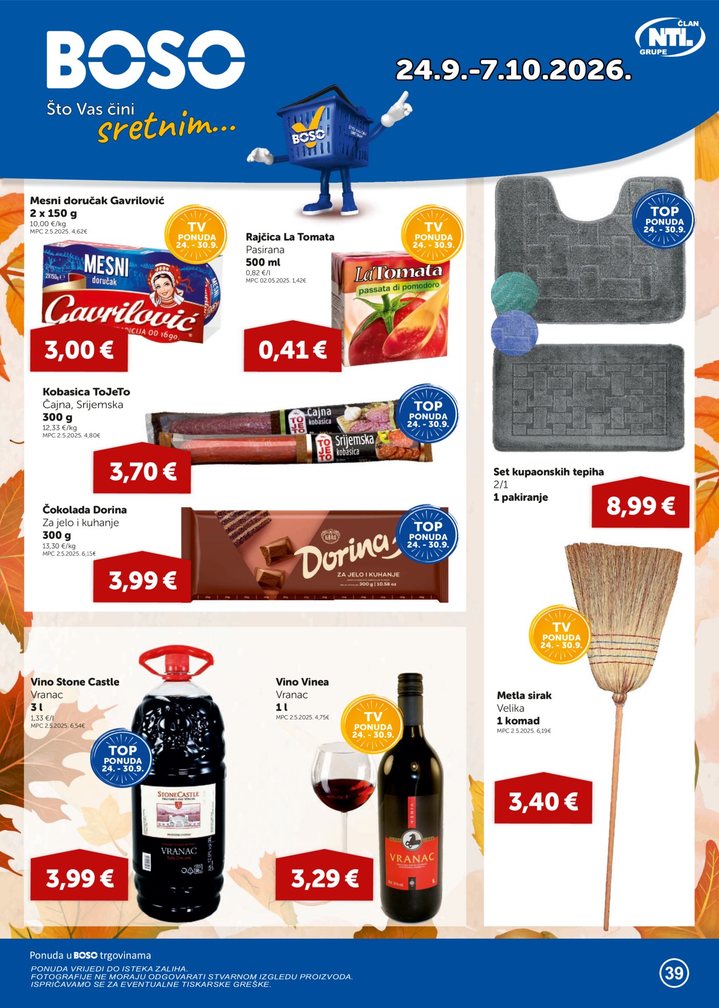Boso katalog Akcija 24.09. - 07.10.2026.