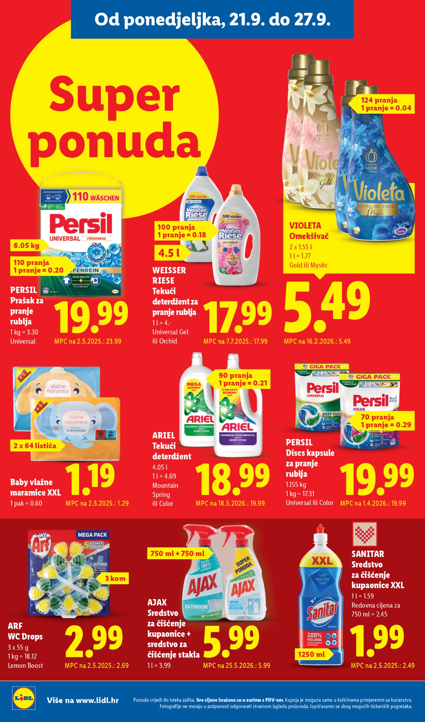 Lidl katalog Super ponuda od ponedjeljka 21.09.-27.09.2026.
