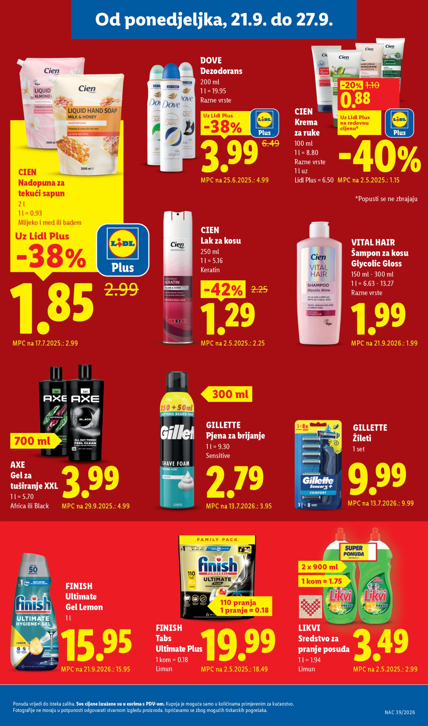 Lidl katalog Super ponuda od ponedjeljka 21.09.-27.09.2026.