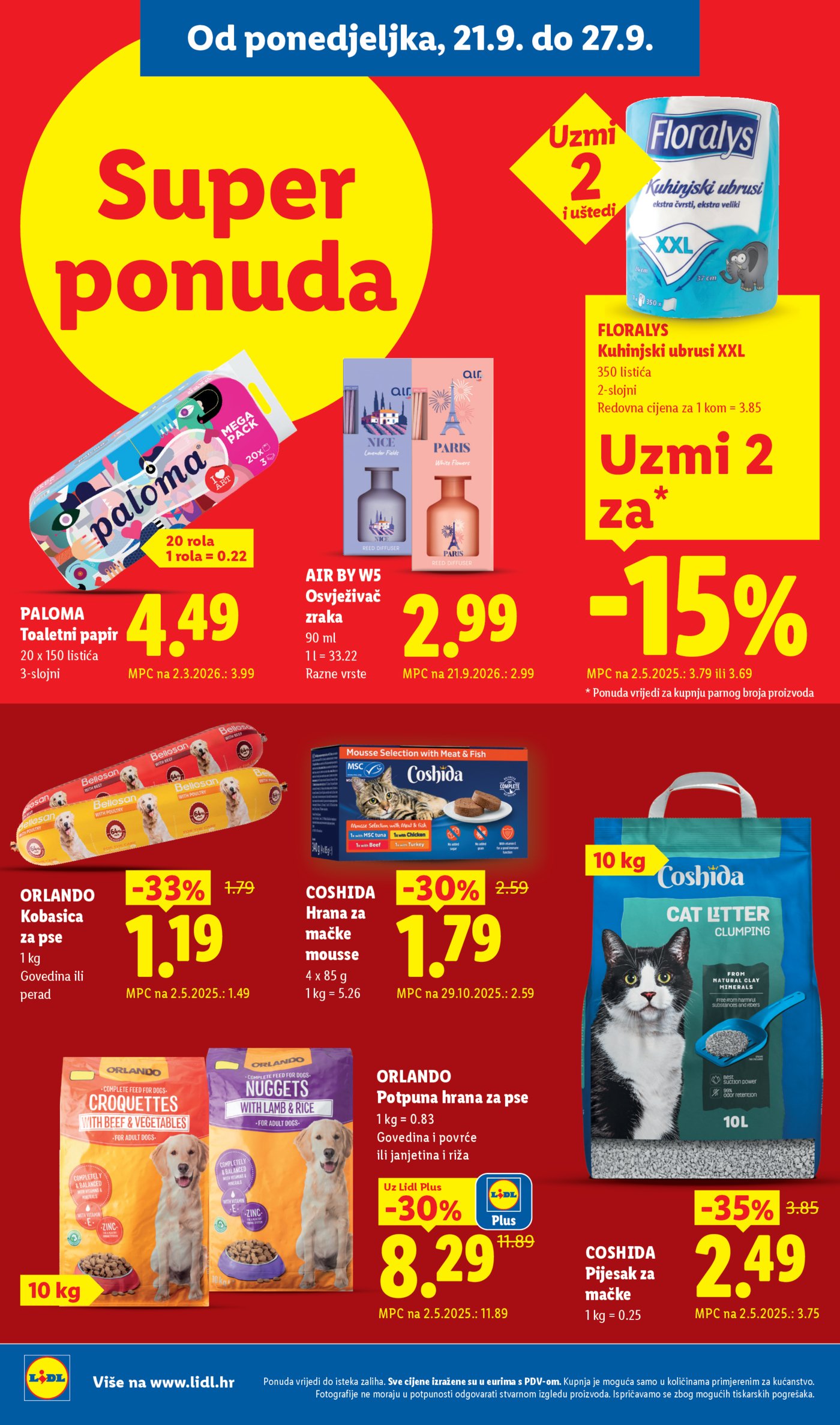 Lidl katalog Super ponuda od ponedjeljka 21.09.-27.09.2026.