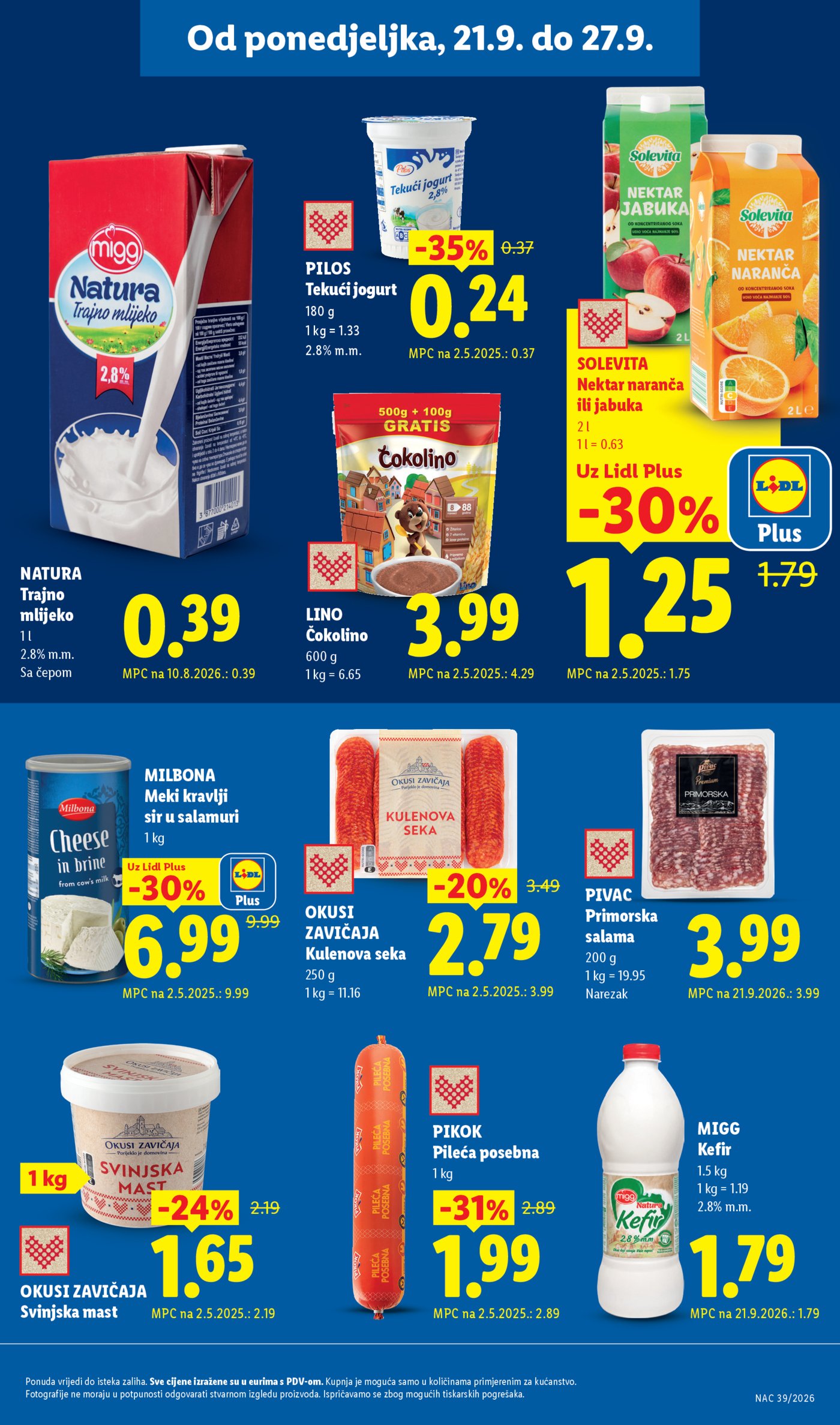 Lidl katalog Super ponuda od ponedjeljka 21.09.-27.09.2026.