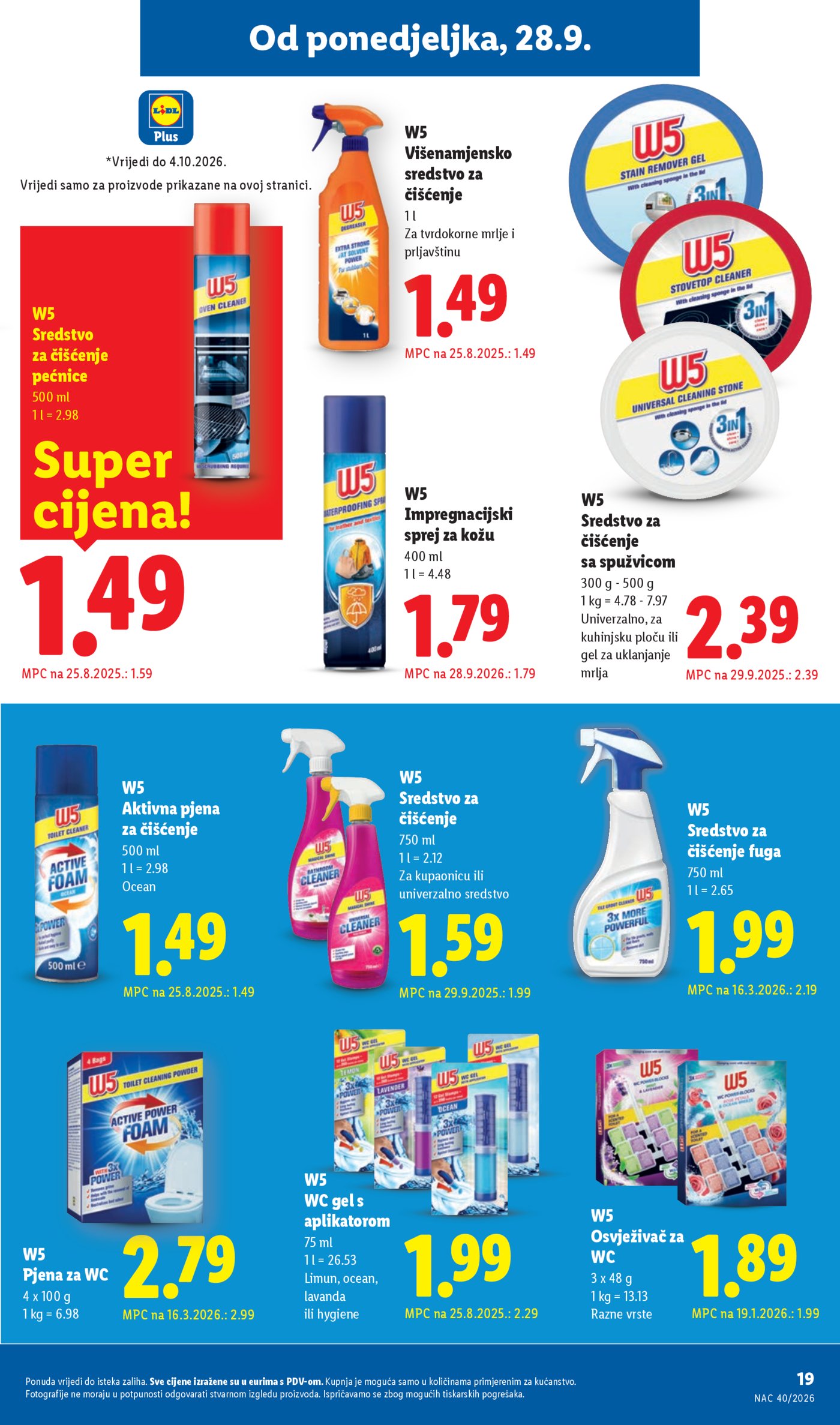 Lidl katalog Super ponuda od ponedjeljka 28.09.-04.10.2026.