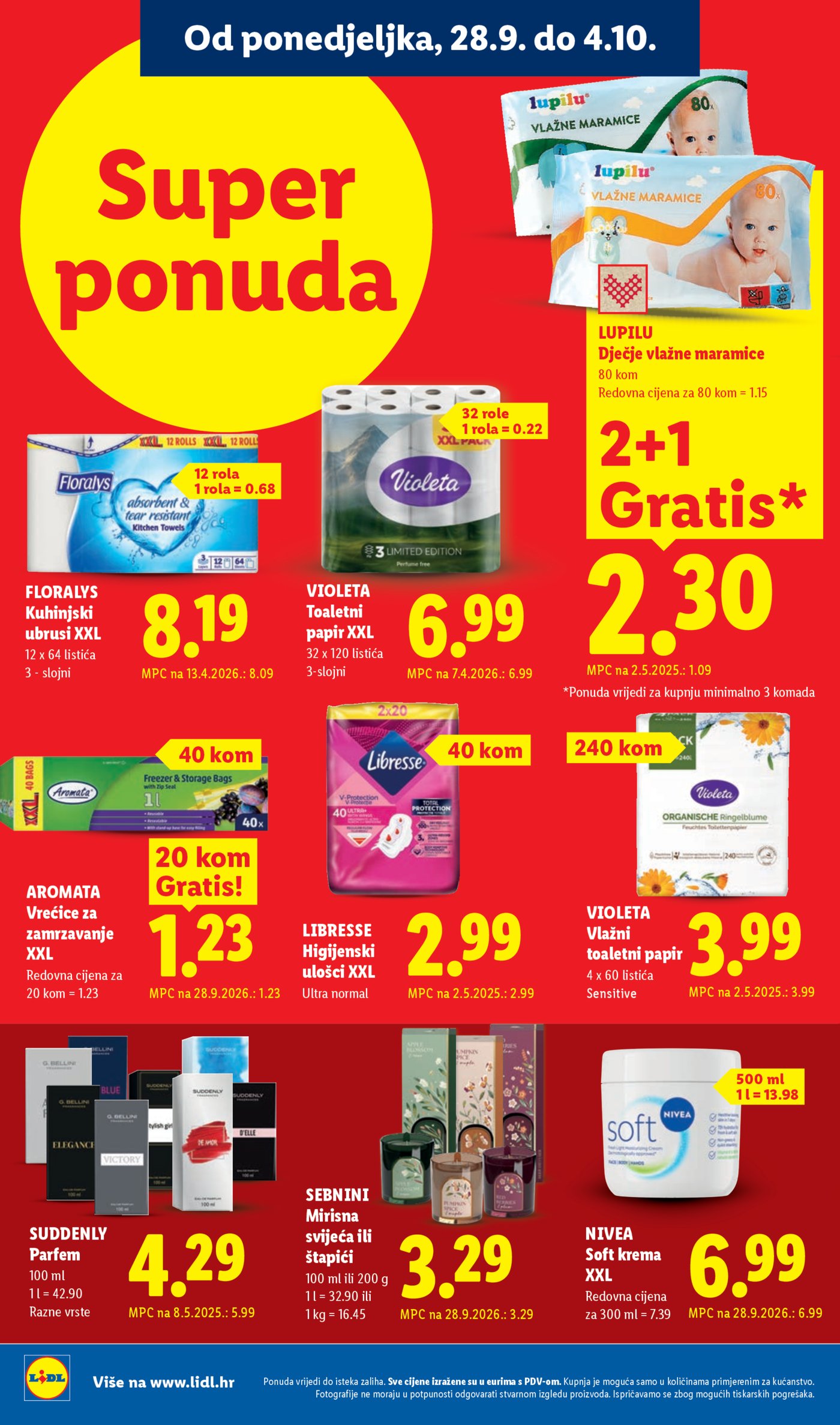 Lidl katalog Super ponuda od ponedjeljka 28.09.-04.10.2026.