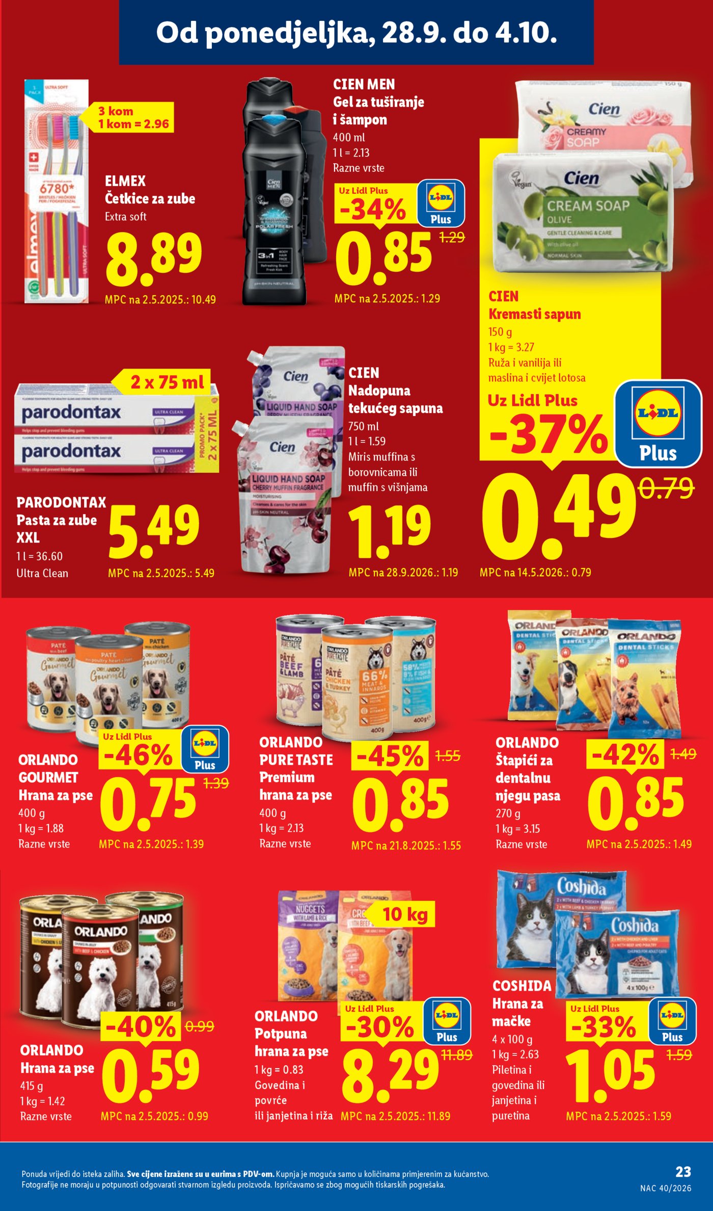 Lidl katalog Super ponuda od ponedjeljka 28.09.-04.10.2026.