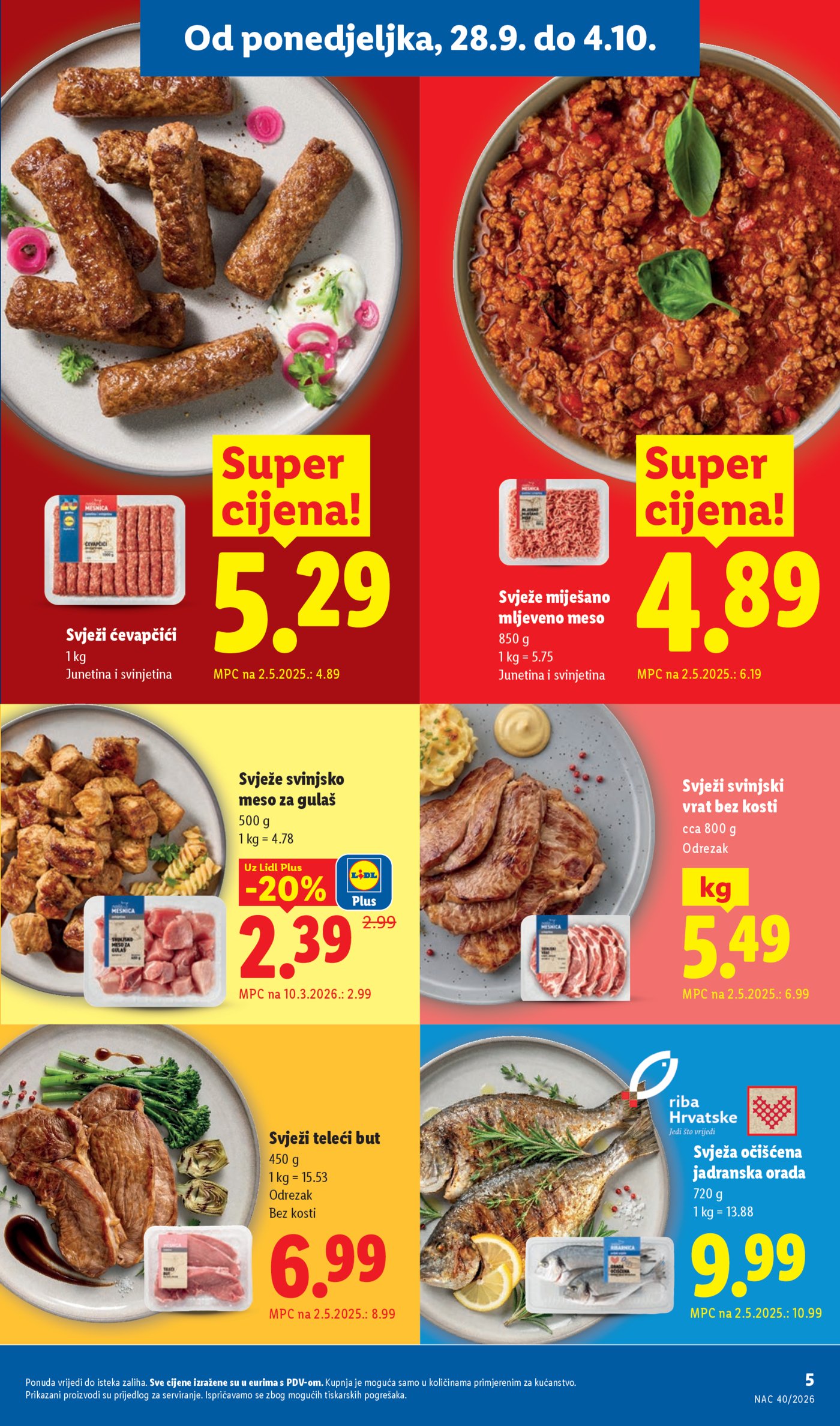 Lidl katalog Super ponuda od ponedjeljka 28.09.-04.10.2026.