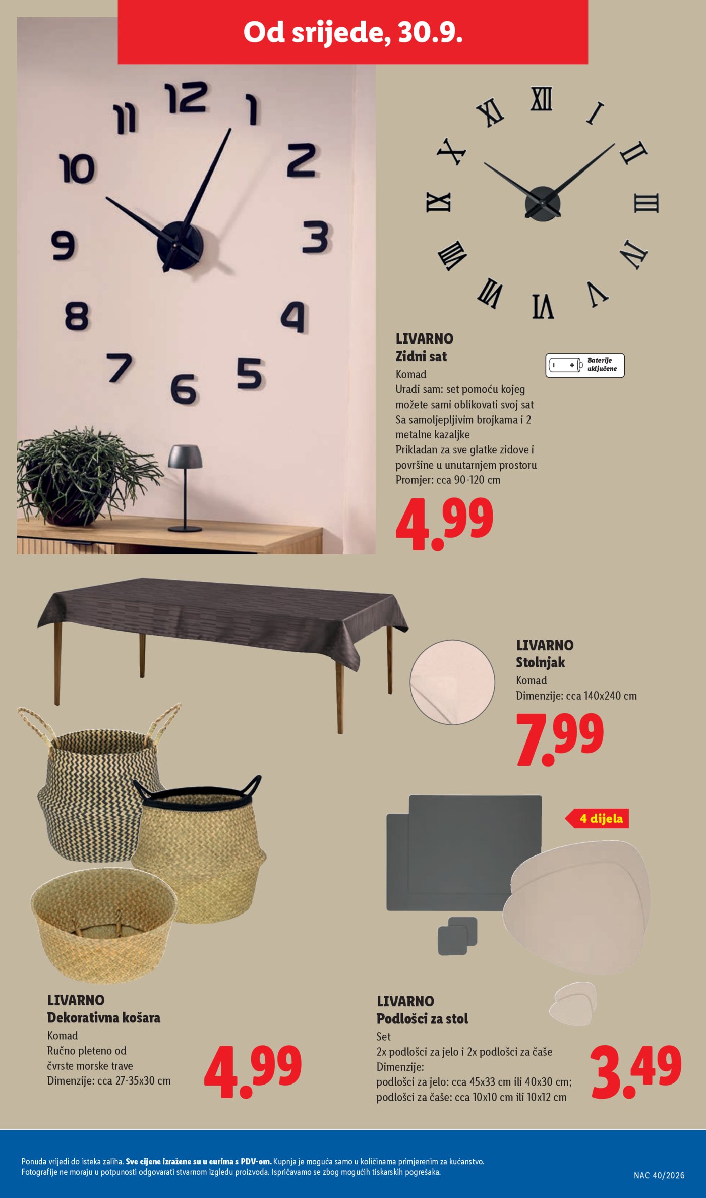Lidl katalog Super ponuda od ponedjeljka 28.09.-04.10.2026.