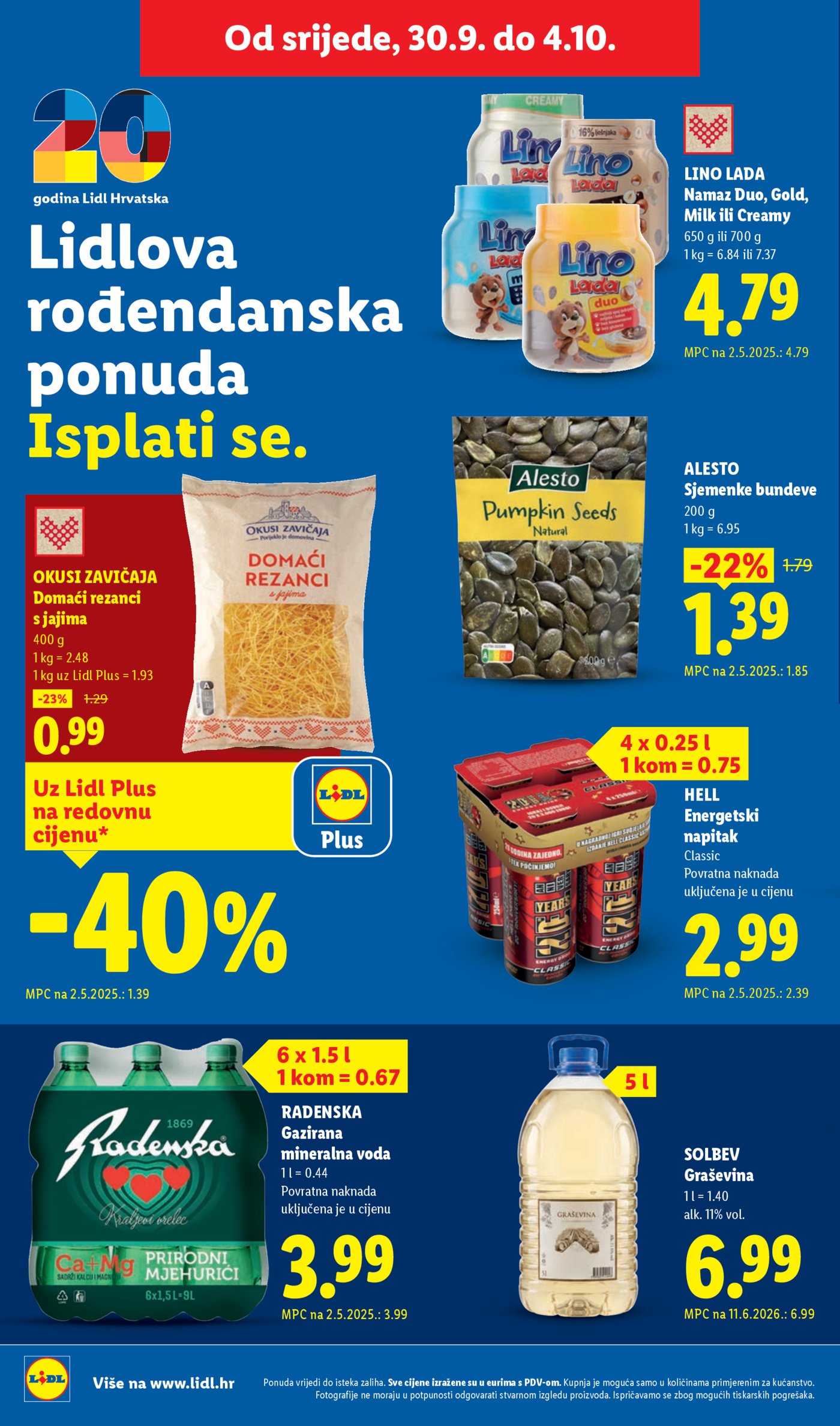 Lidl katalog Super ponuda od ponedjeljka 28.09.-04.10.2026.