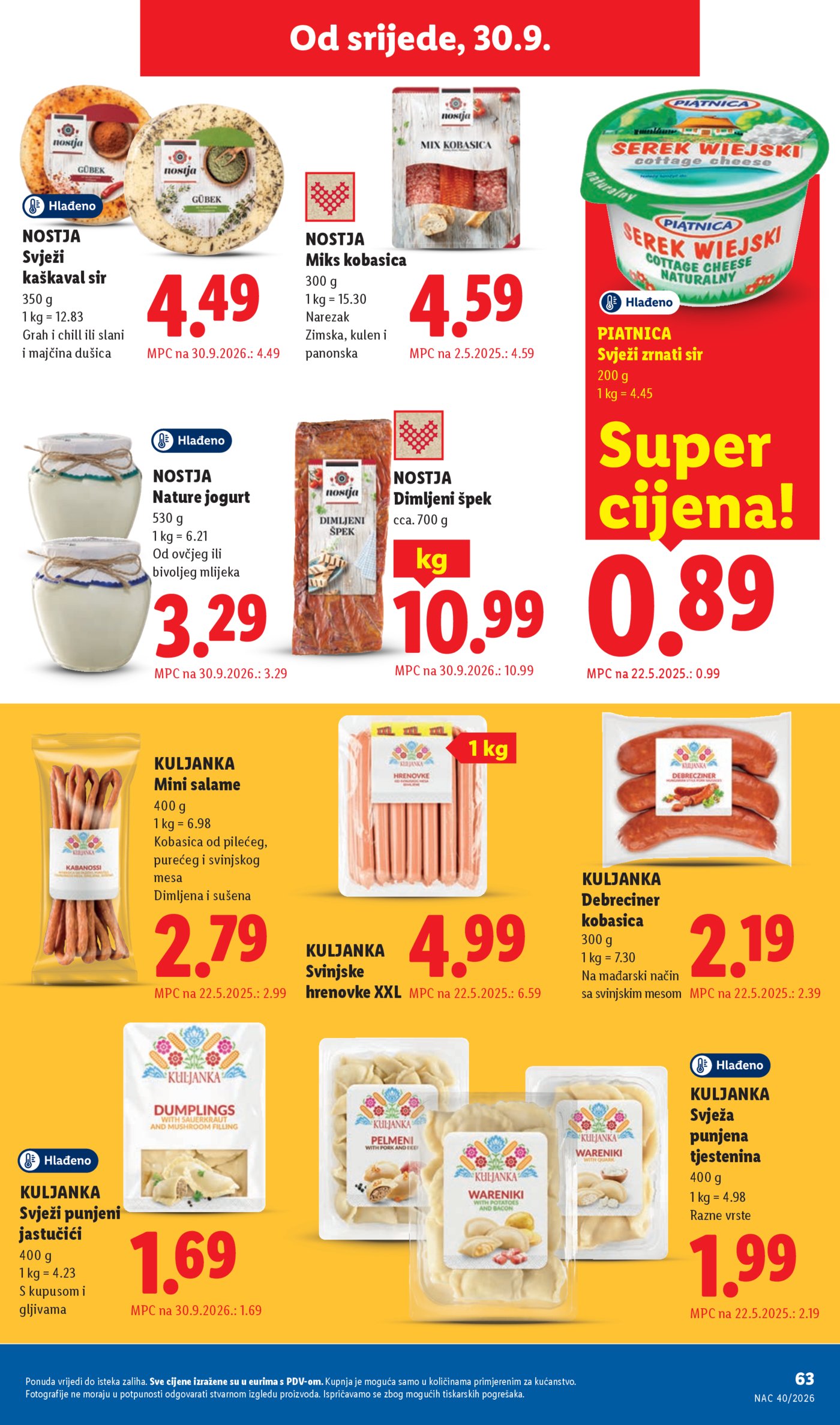 Lidl katalog Super ponuda od ponedjeljka 28.09.-04.10.2026.