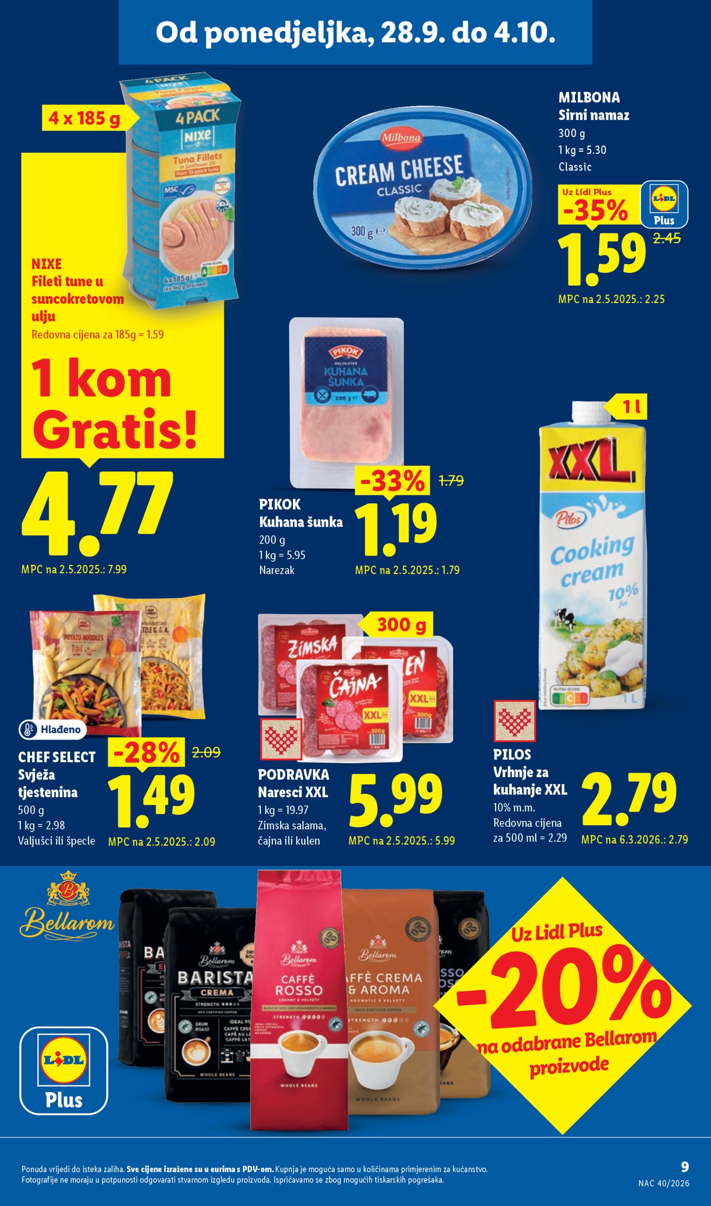 Lidl katalog Super ponuda od ponedjeljka 28.09.-04.10.2026.