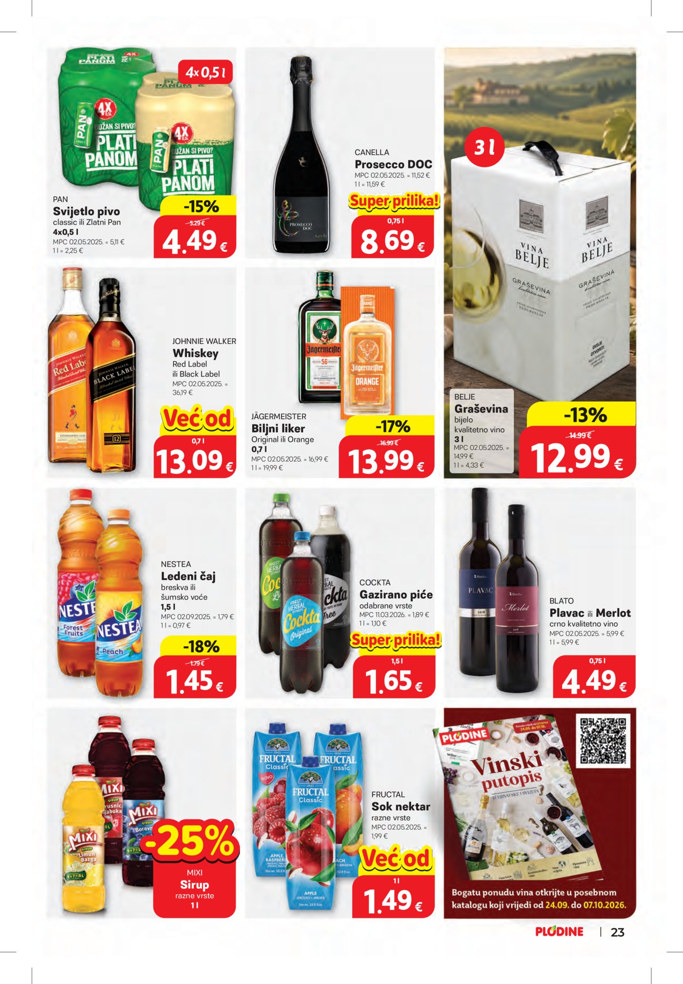 Plodine katalog Akcija 23.09. - 29.09.2026.