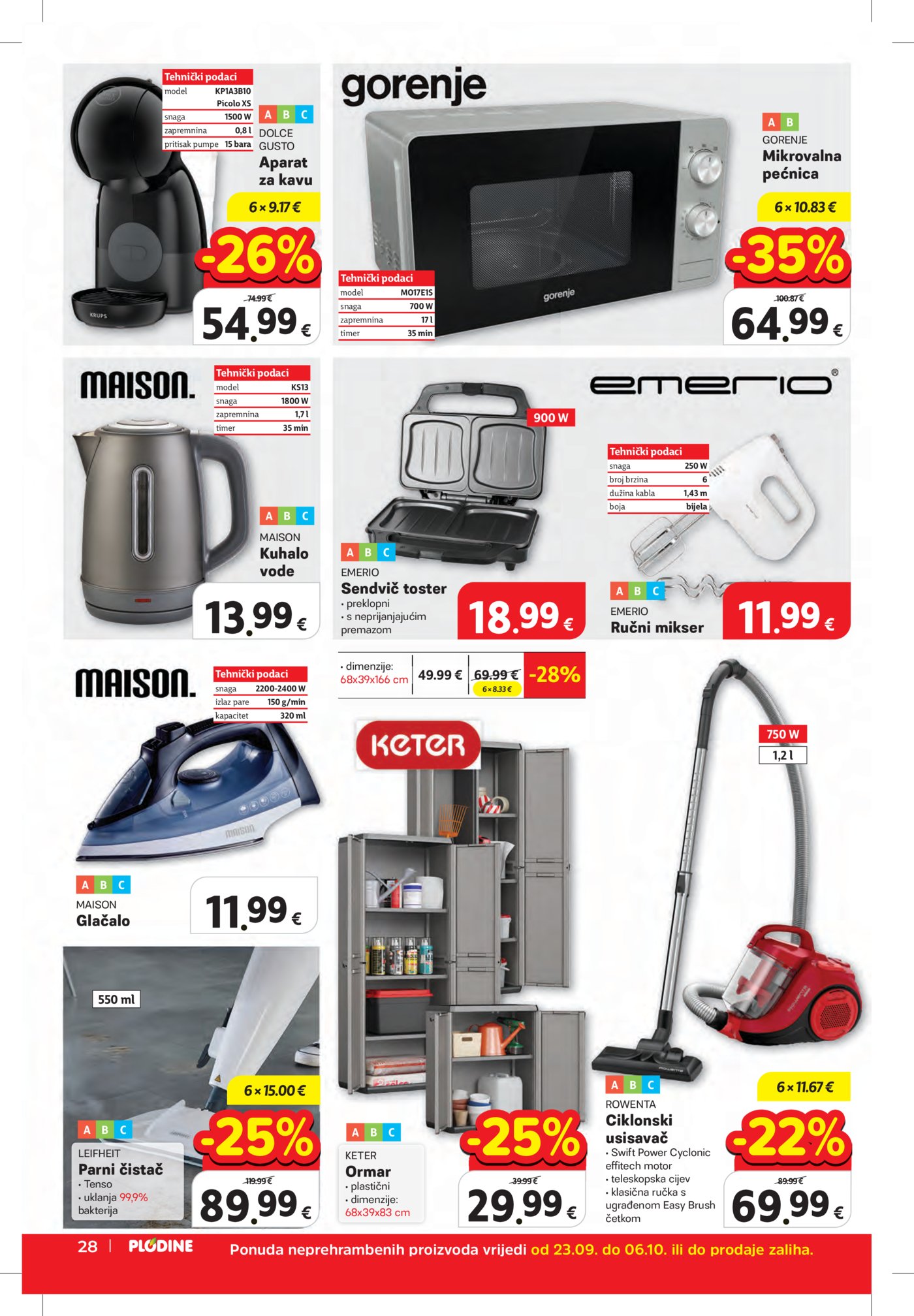 Plodine katalog Akcija 23.09. - 29.09.2026.
