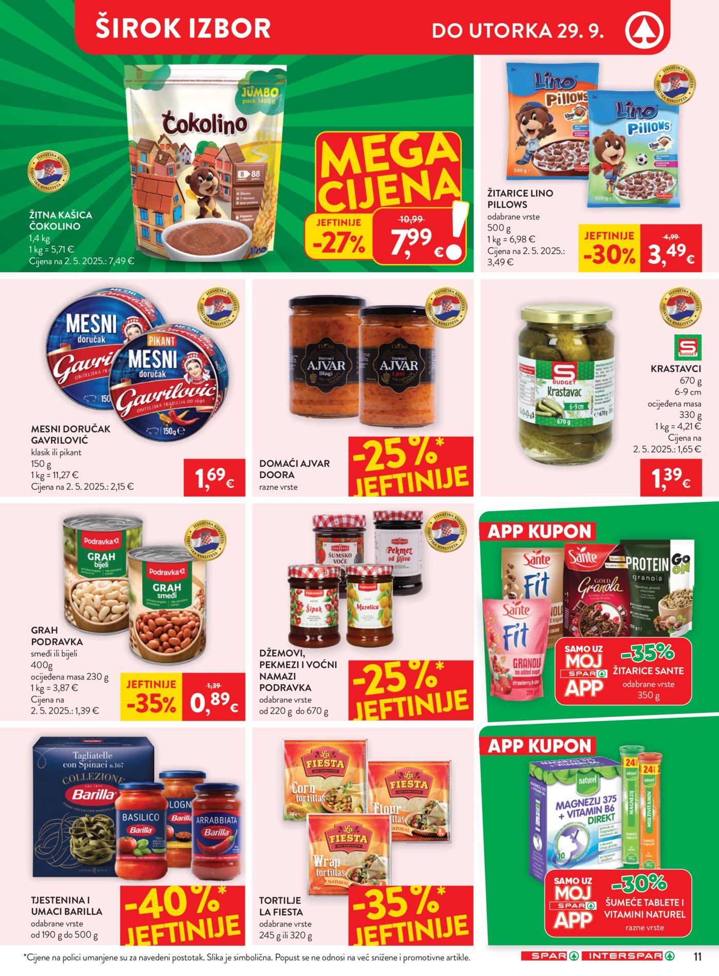 SPAR katalog Akcija 23.09. - 29.09.2026.