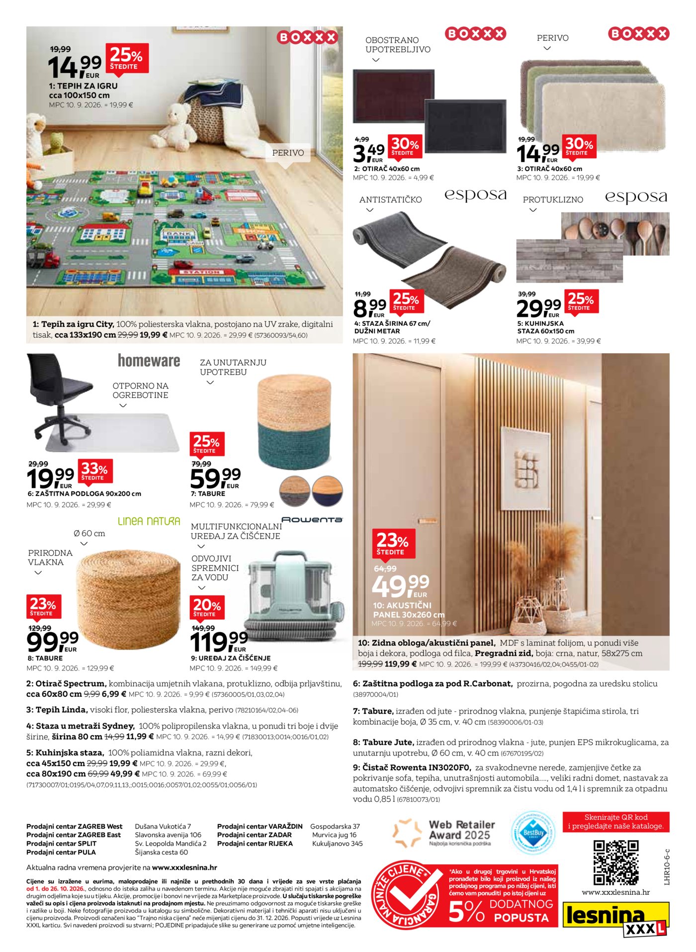 Lesnina katalog Toplina pri svakom koraku 01.10. - 26.10.2026.